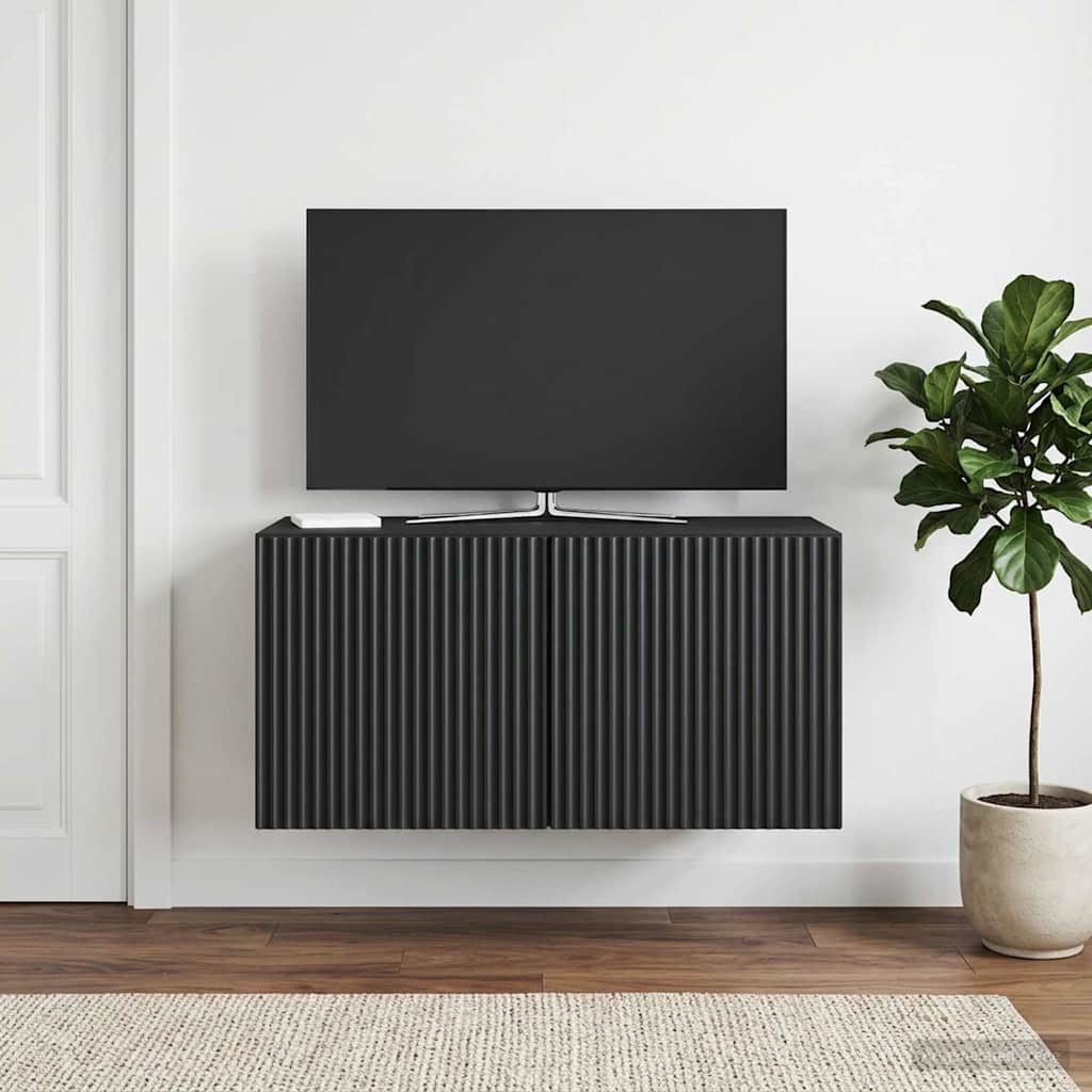 TV ormar za zid Zidne Crna 59,5 x 31 x 30 cm Konstruirano drvo