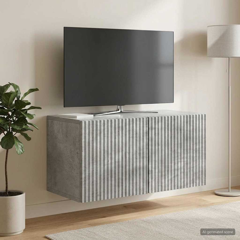 TV ormar za zid Zidne Betonska siva 59,5 x 31 x 30 cm