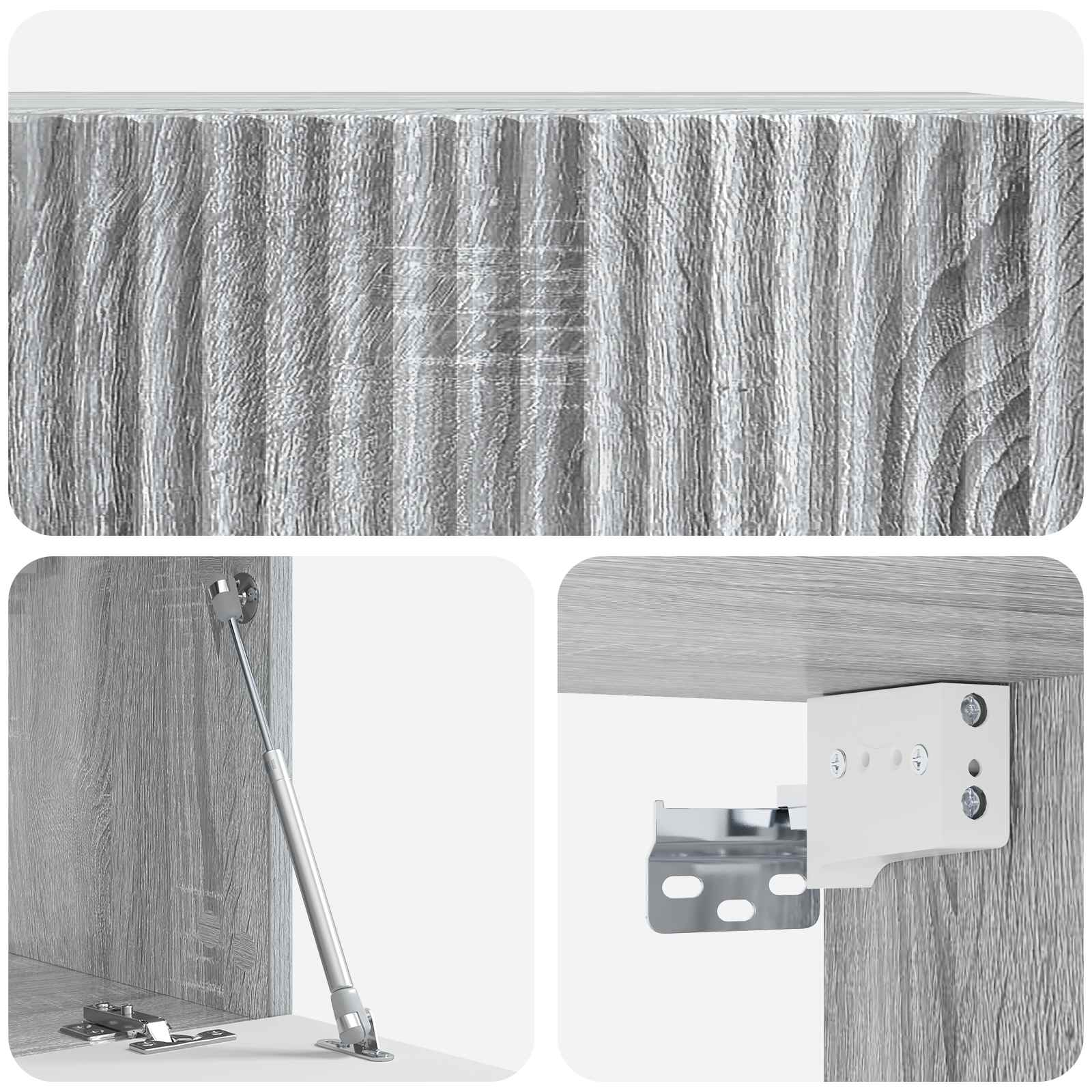 TV ormar za zid Siva sonoma 59,5 x 31 x 30 cm Konstruirano drvo