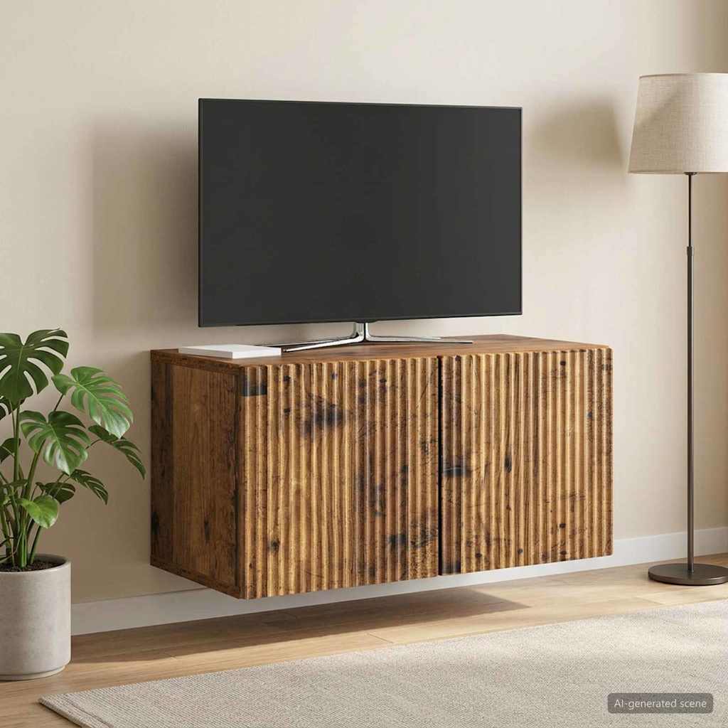 TV ormar za zid 59,5 x 31 x 30 cm Staro drvo Konstruirano drvo