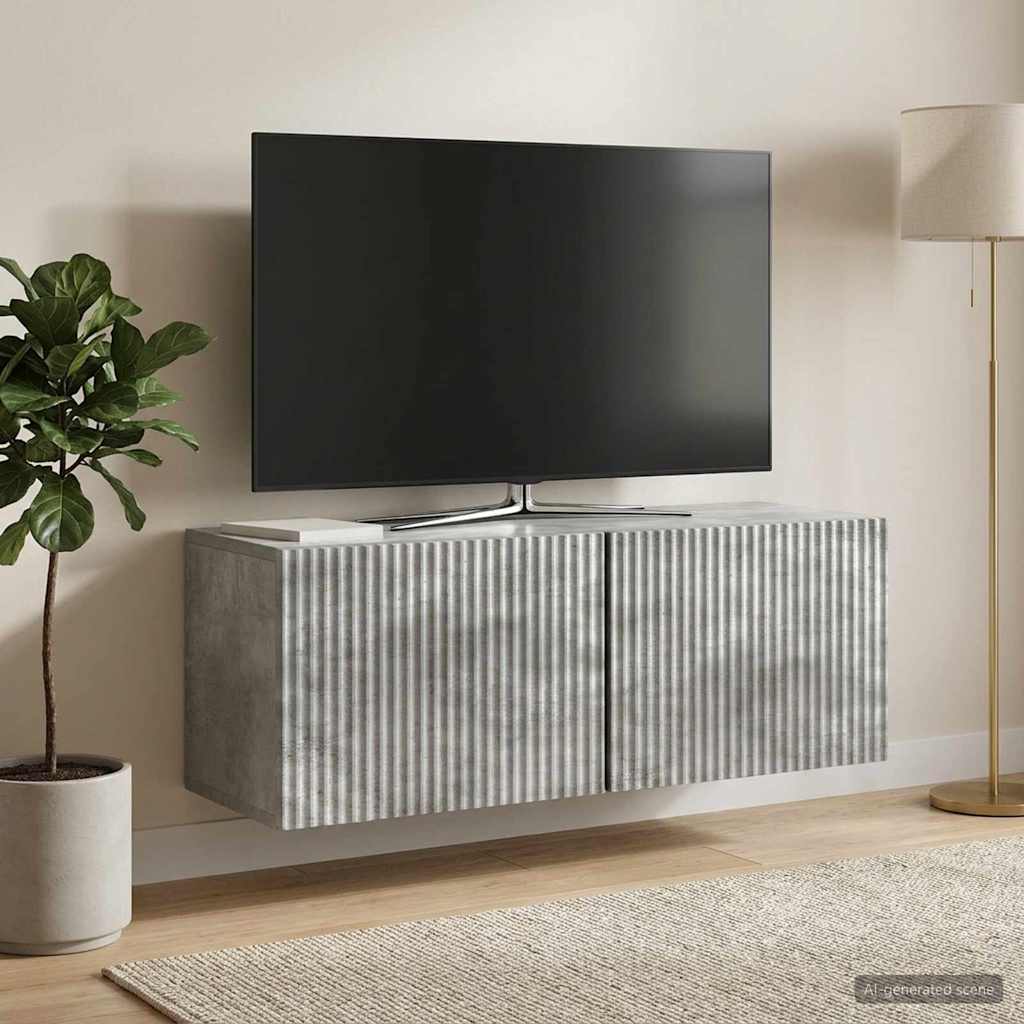 TV ormar za zid 78,5 x 31 x 30 cm Betonska siva