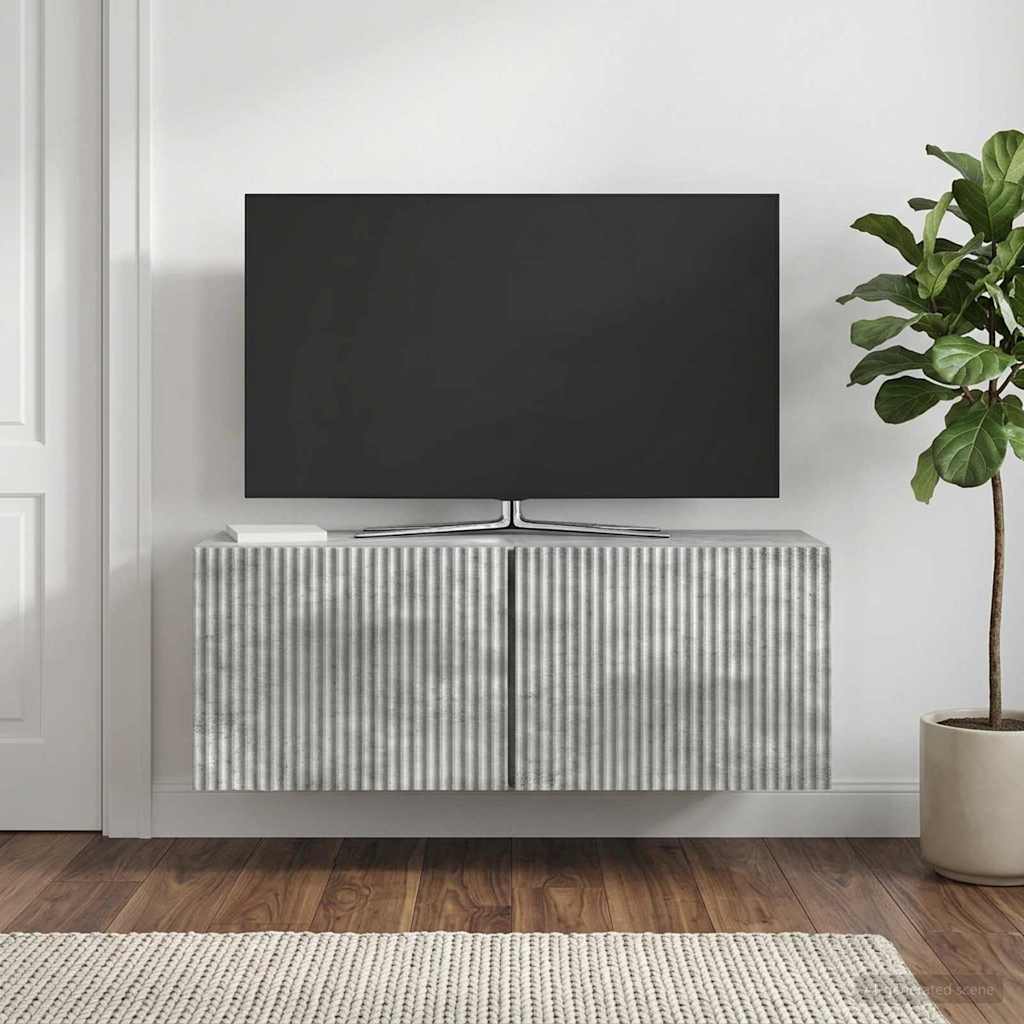 TV ormar za zid 78,5 x 31 x 30 cm Betonska siva