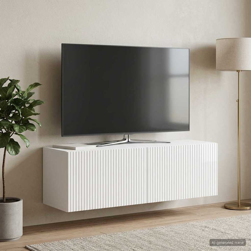 TV ormar za zid 98 x 31 x 30 cm Bijela visokog sjaja