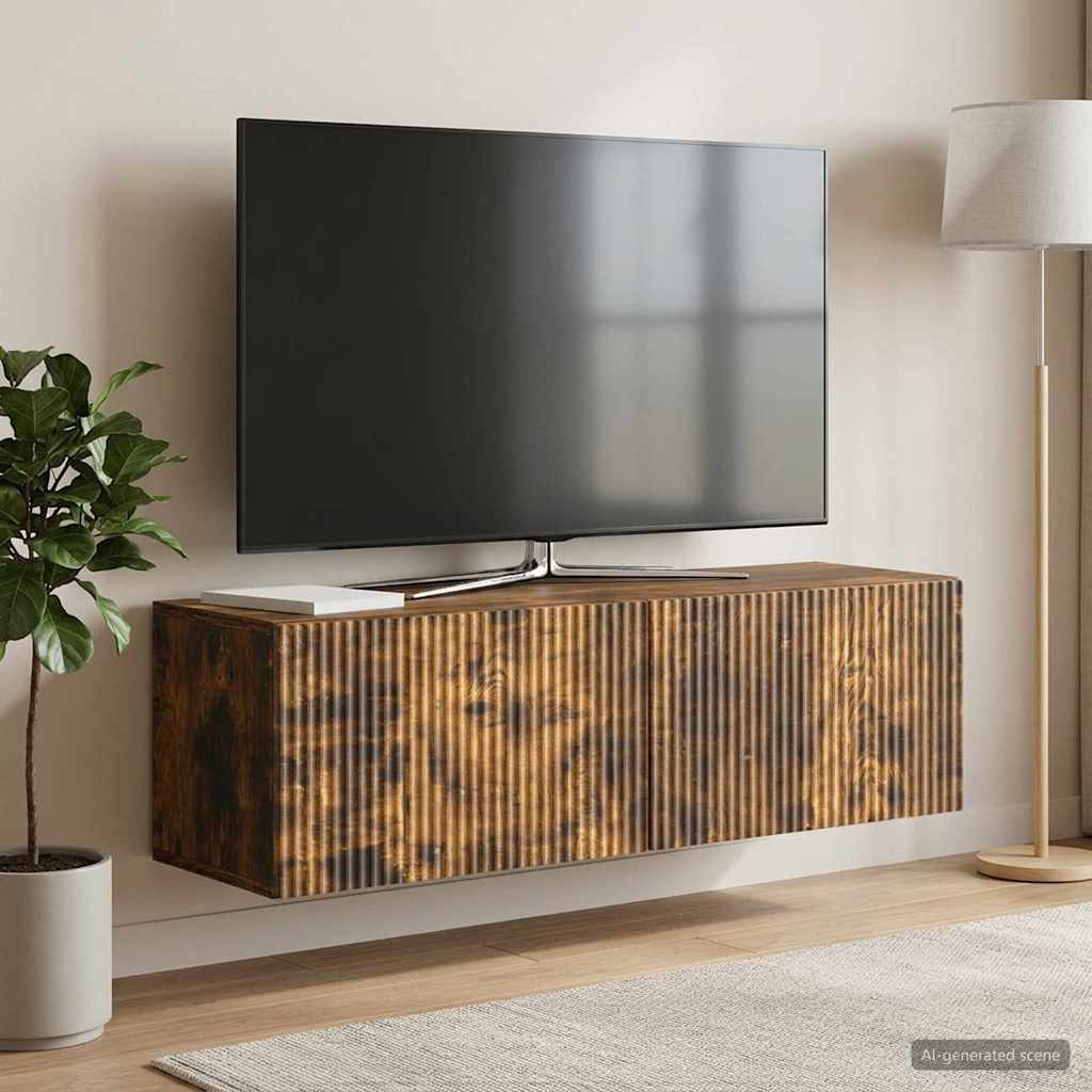 TV ormar za zid 98 x 31 x 30 cm Dimljeni hrast