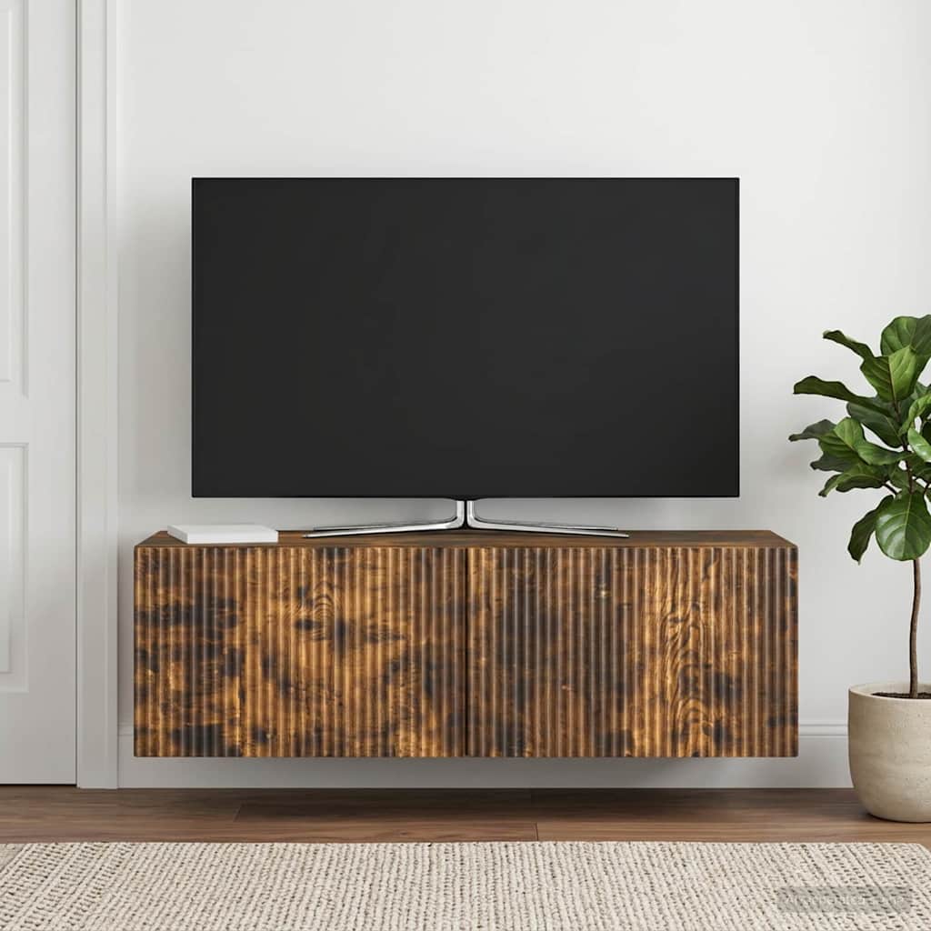 TV ormar za zid 98 x 31 x 30 cm Dimljeni hrast