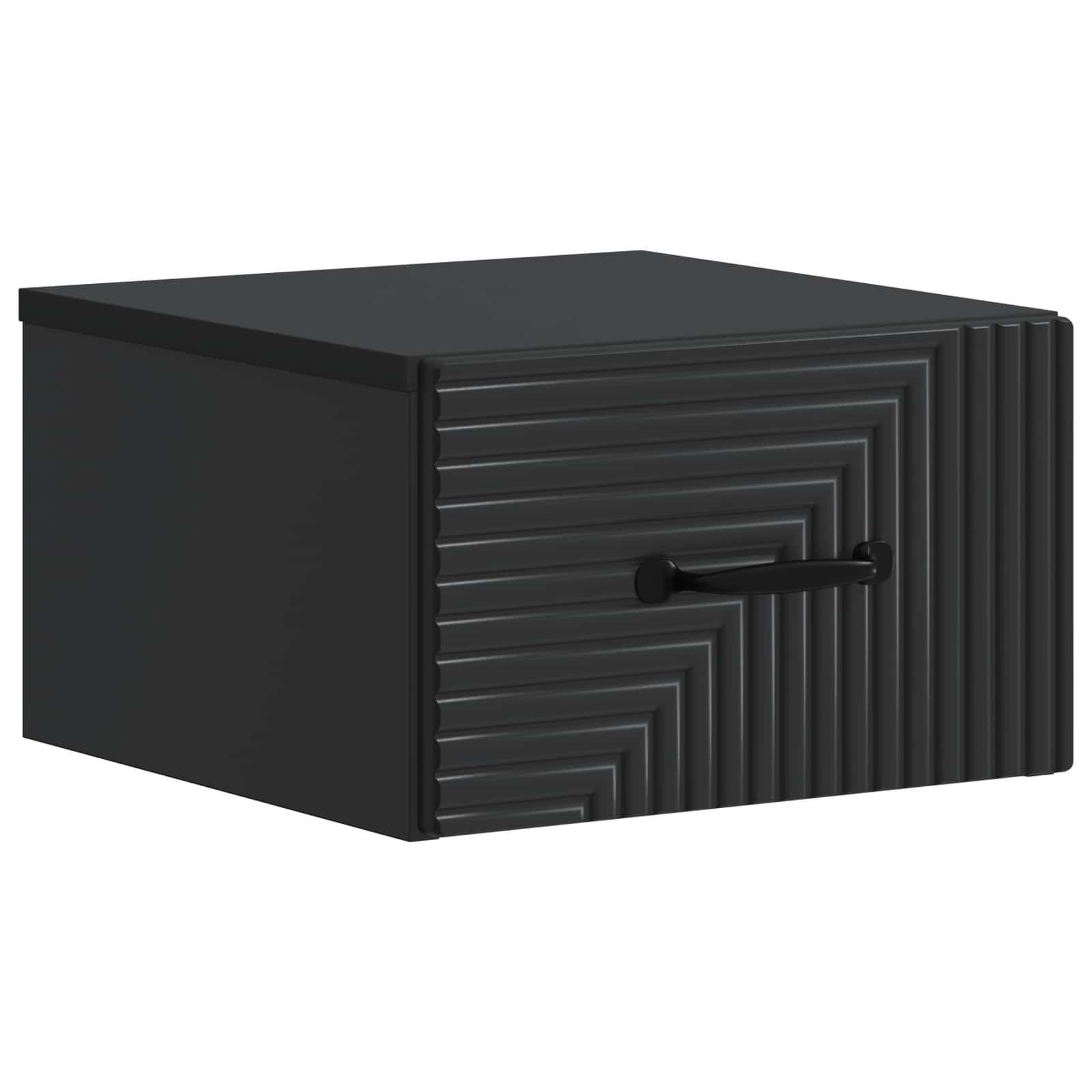 Noćni ormarić za montažu na zid 2 pcs Crna 34,5 x 33 x 20 cm