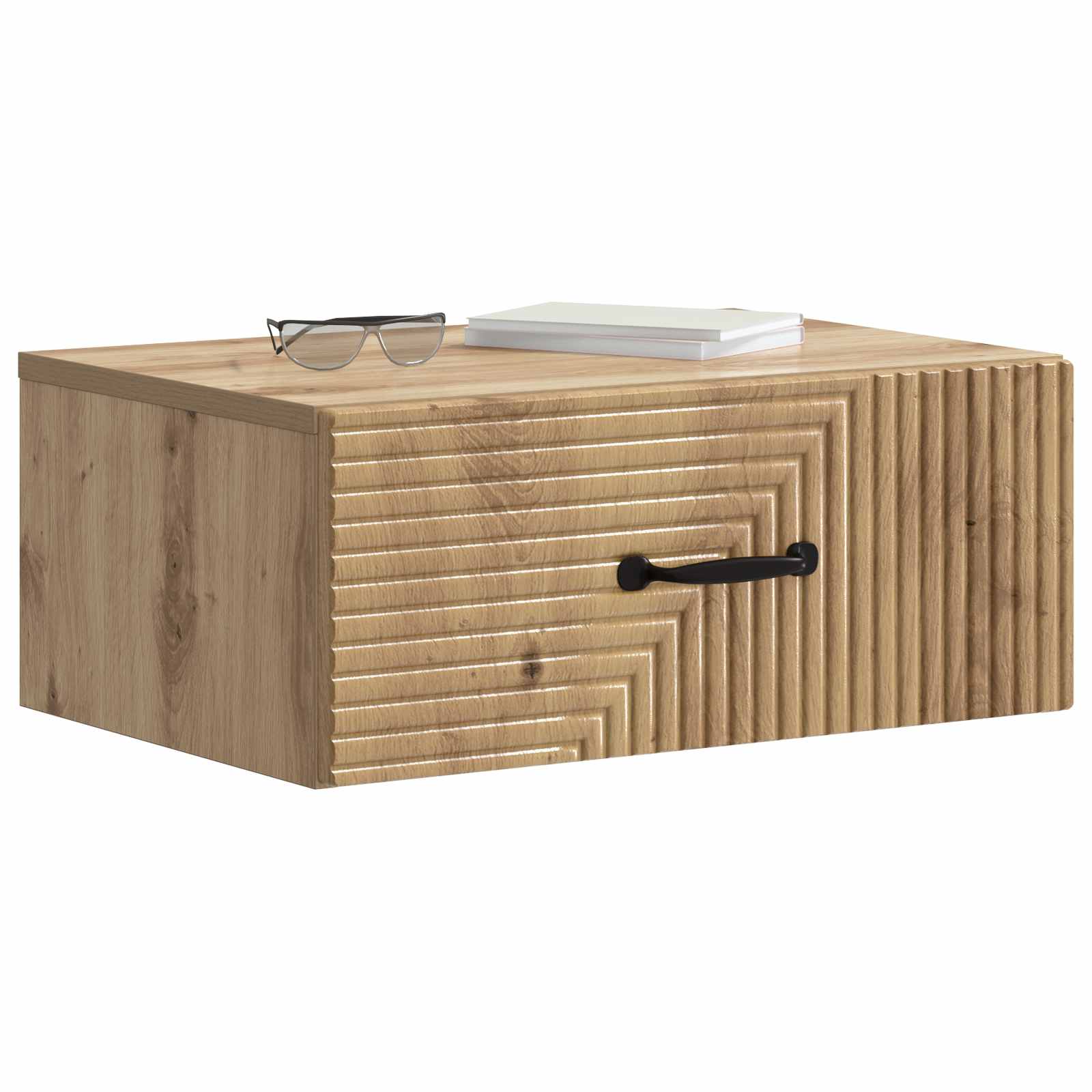 Noćni ormarić za montažu na zid s ladicama 2 pcs Hrast artisan