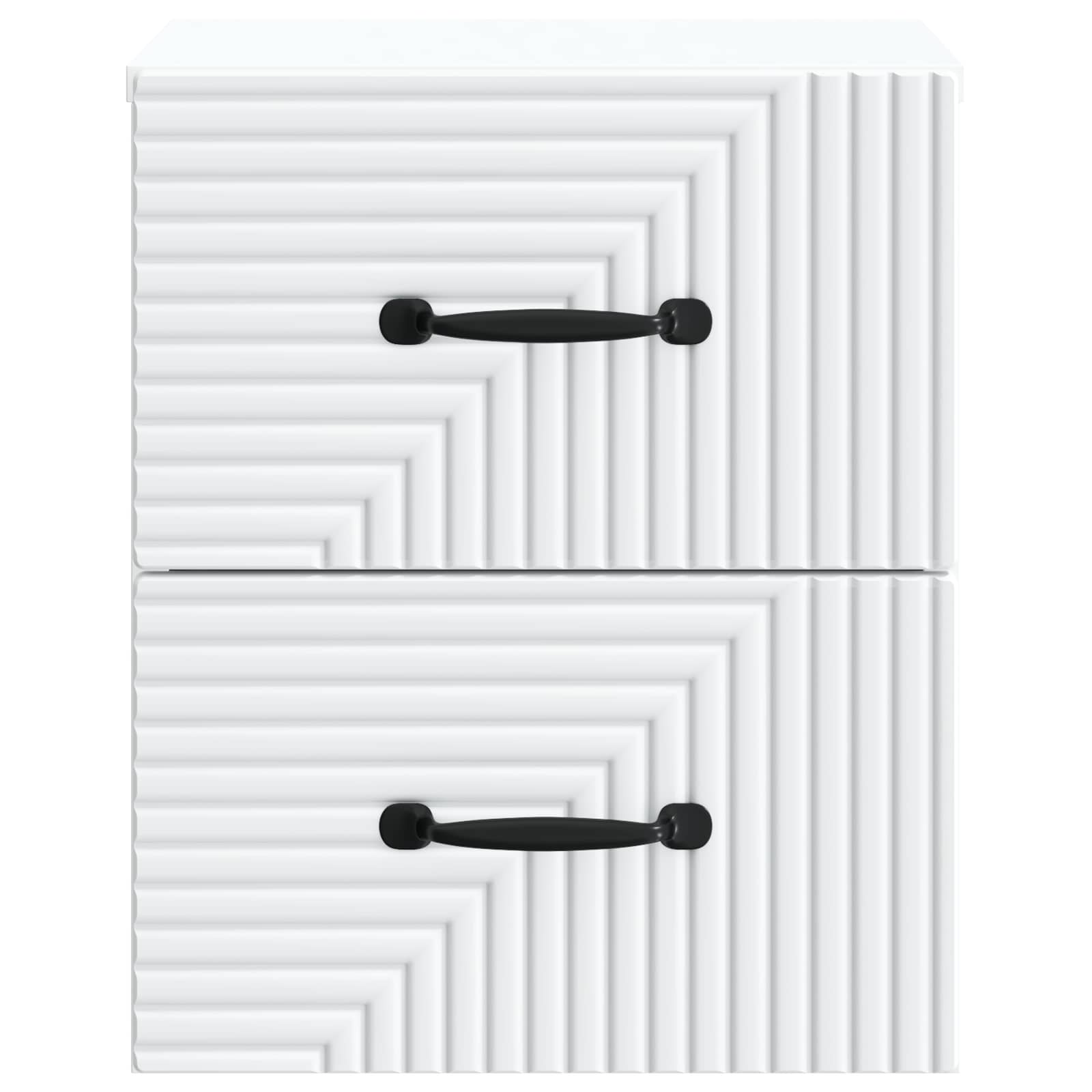 Noćni ormarić za montažu na zid 2 pcs Bijela 34,5 x 33 x 40 cm