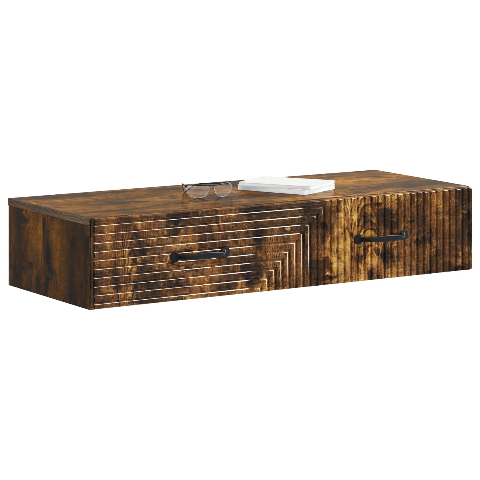 Stolna montirana na zid Dimljeni hrast 87,5 x 34,5 x 17 cm