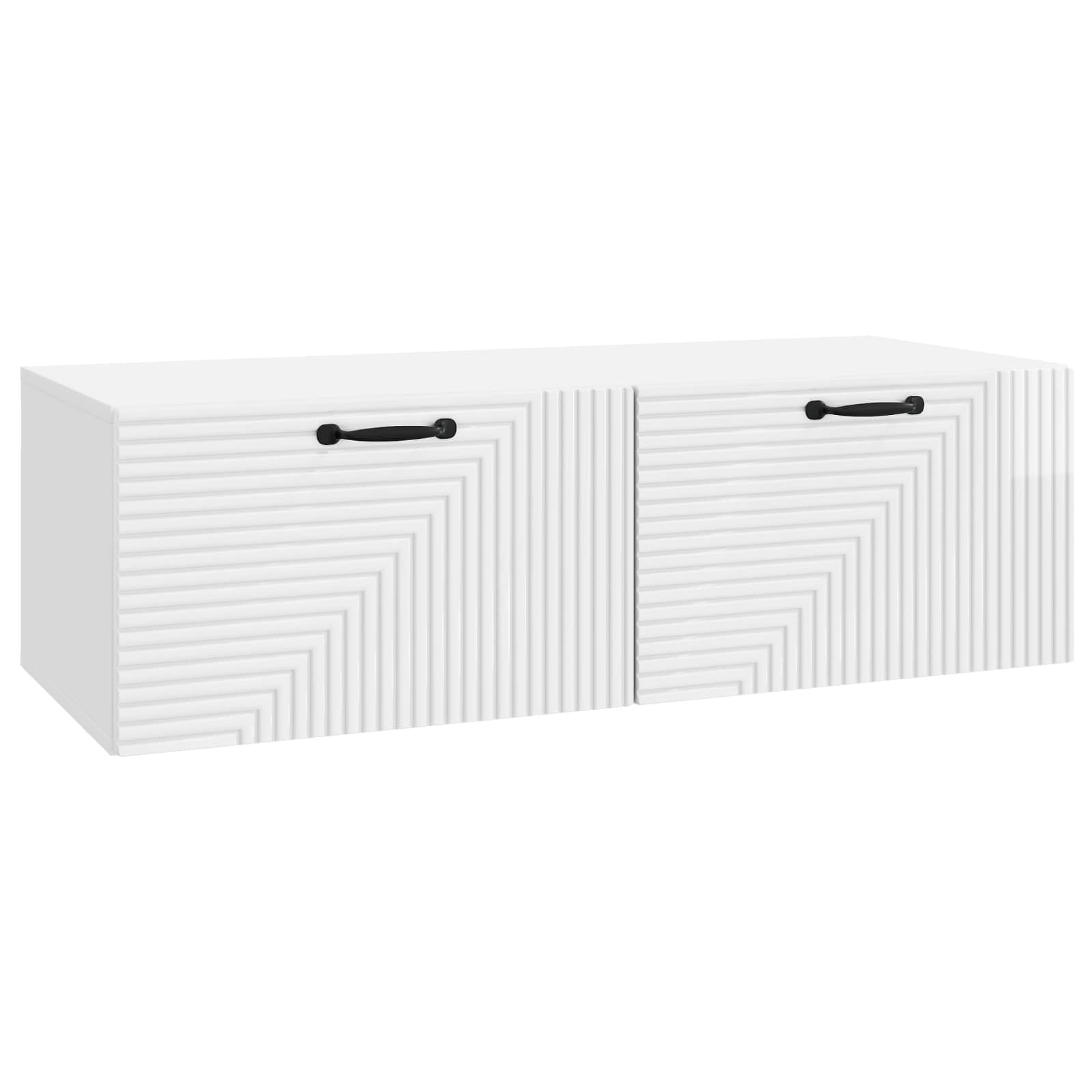 TV ormar za zid Zidne Bijela visokog sjaja 98 x 41 x 30 cm