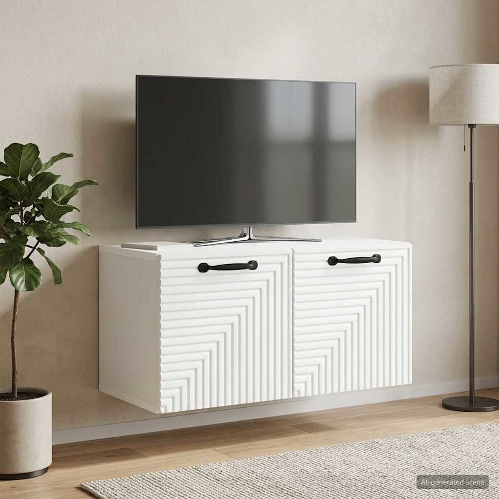 TV ormar za zid Bijela 59,5 x 31 x 30 cm Konstruirano drvo