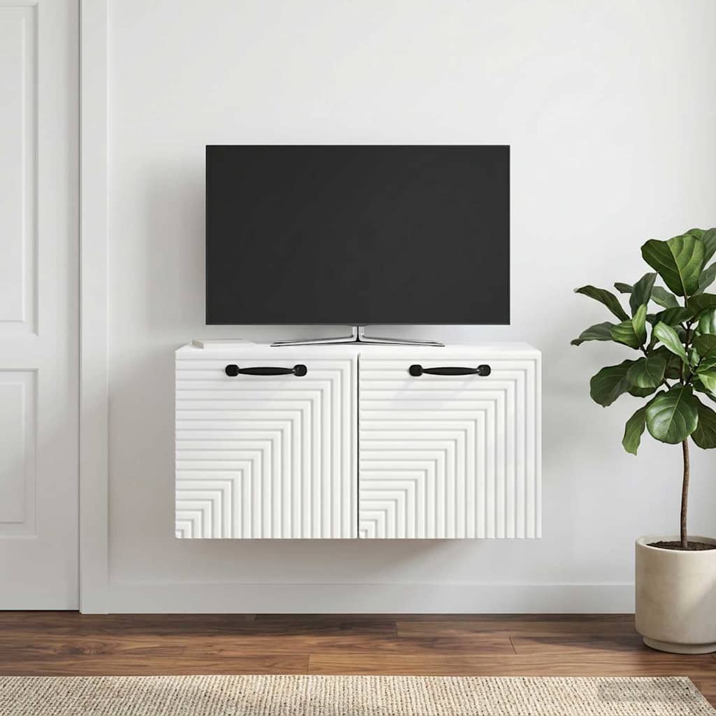 TV ormar za zid Bijela 59,5 x 31 x 30 cm Konstruirano drvo
