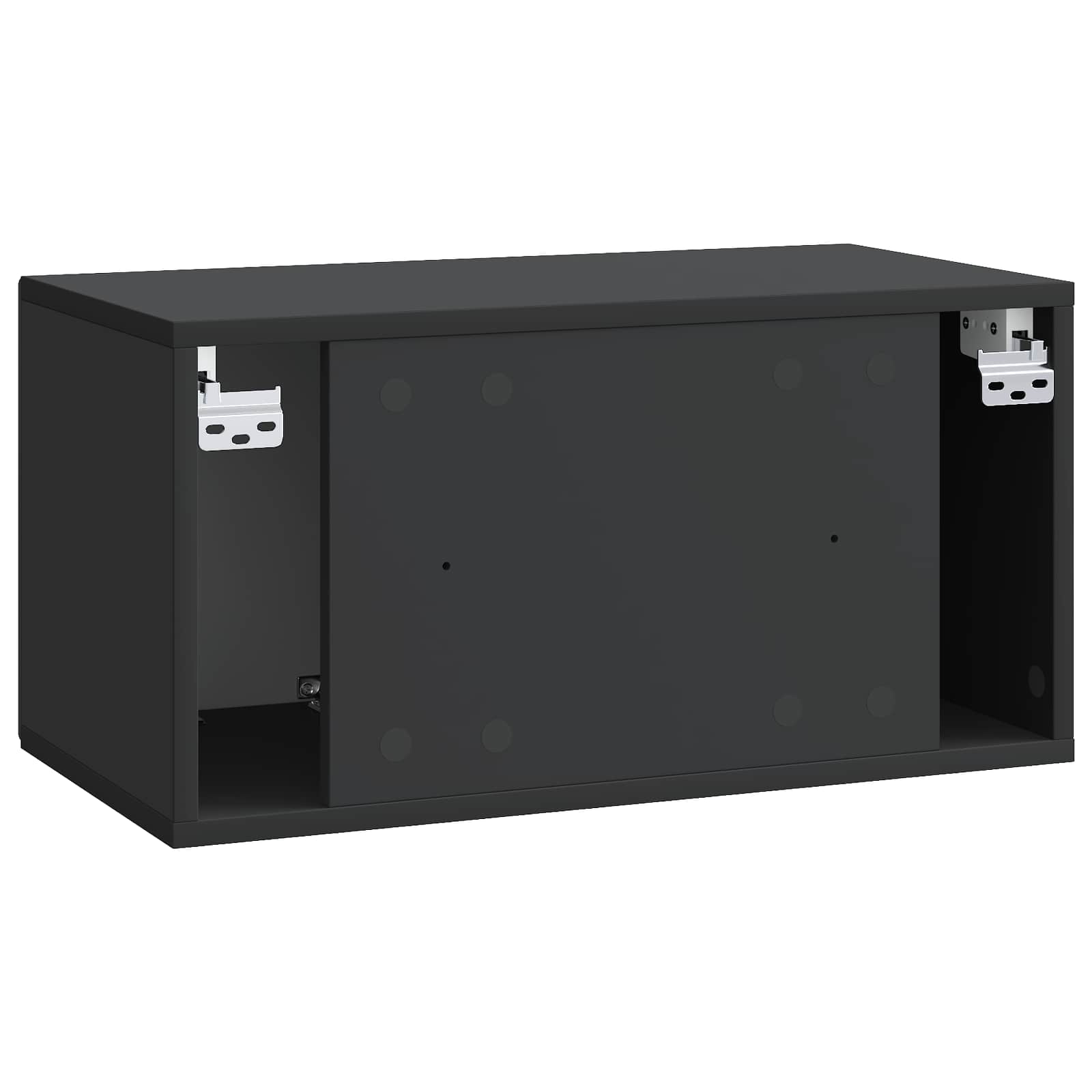 TV ormar za zid Zidne Crna 59,5 x 31 x 30 cm Konstruirano drvo