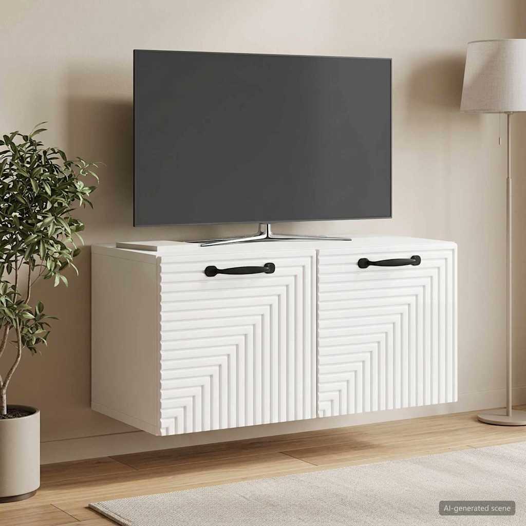 TV ormar za zid Zidne Bijela visokog sjaja 59,5 x 31 x 30 cm