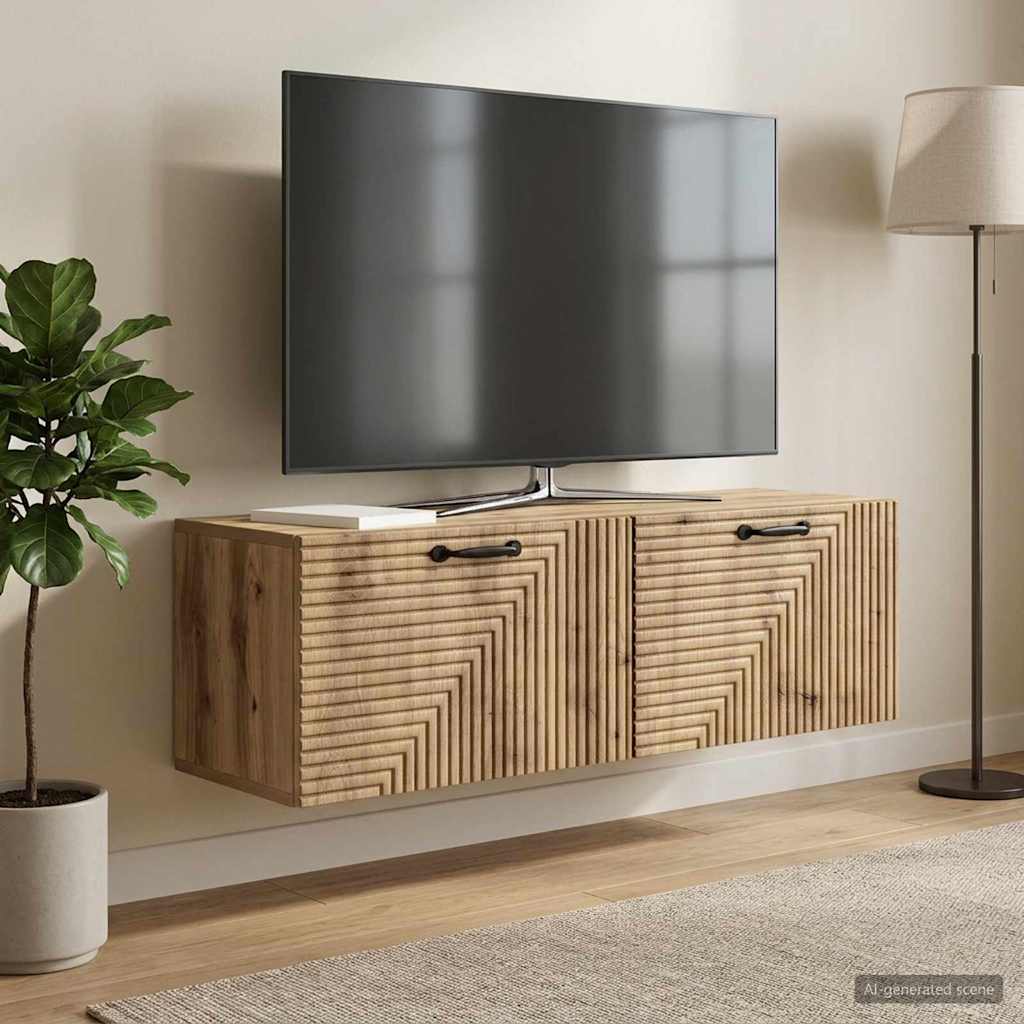 TV ormar za zid 98 x 31 x 30 cm Hrast artisan Konstruirano drvo