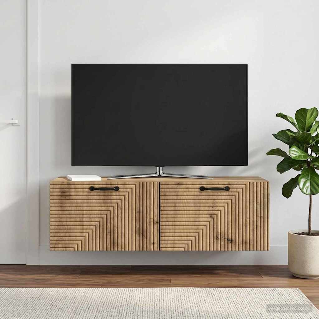 TV ormar za zid 98 x 31 x 30 cm Hrast artisan Konstruirano drvo
