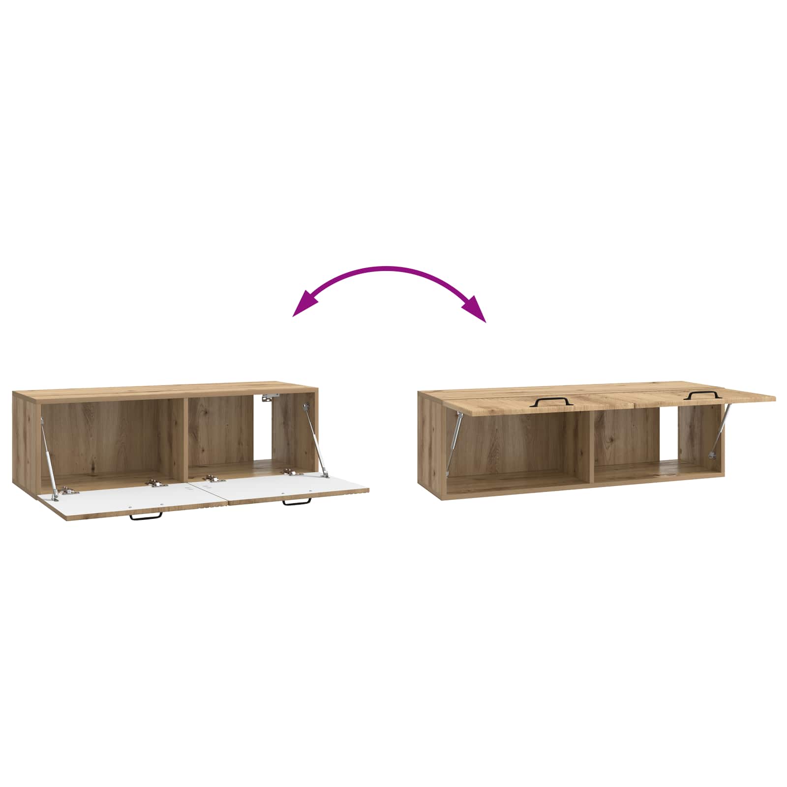 TV ormar za zid Hrast artisan 98 x 31 x 30 cm Konstruirano drvo
