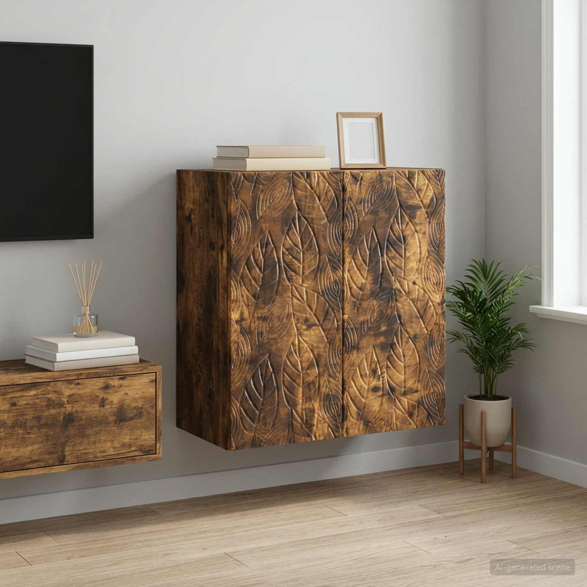 Ormar za montažu na zid 59 x 31 x 60 cm Konstruirano drvo