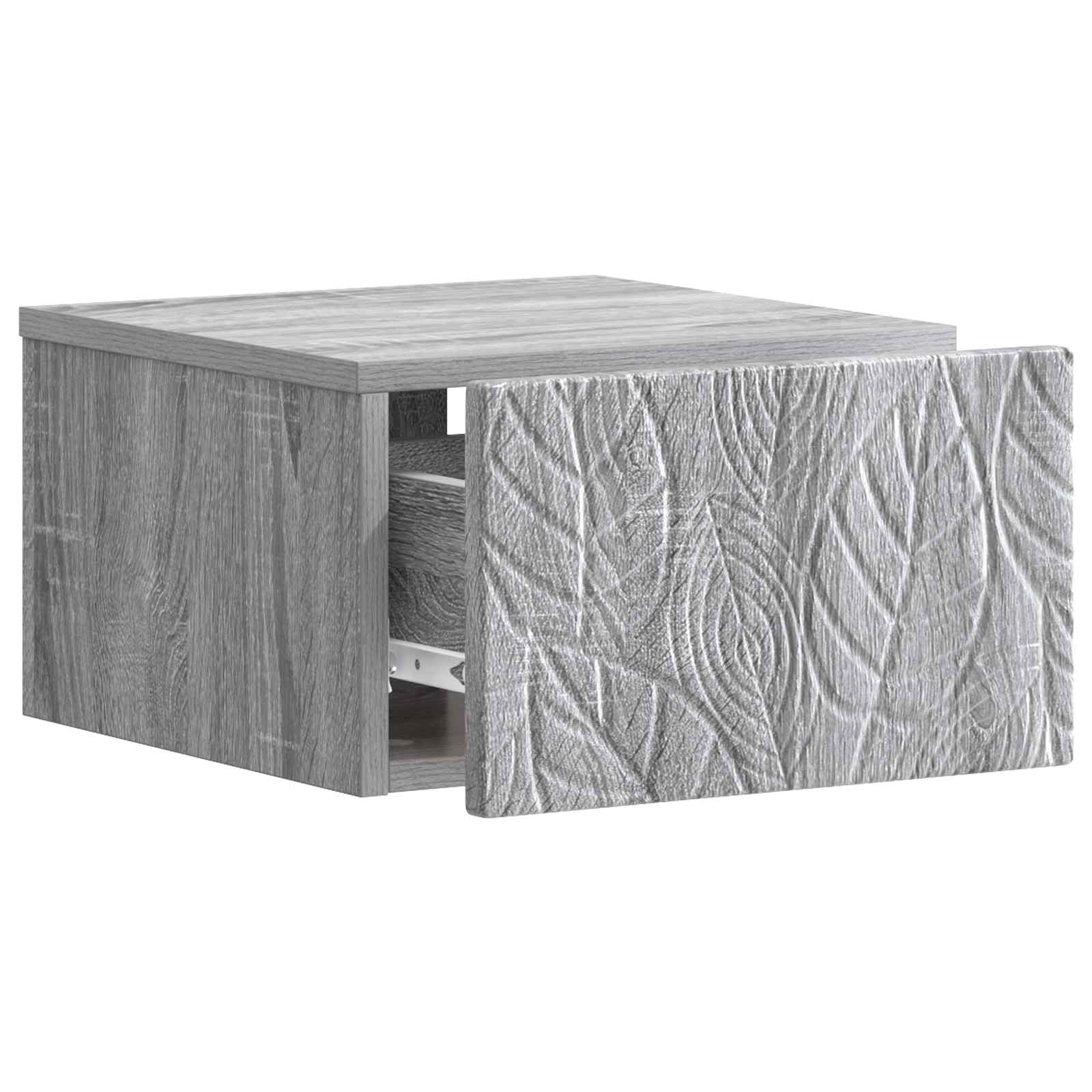 Stolna montirana na zid 2 pcs Siva Sonoma 34,5 x 33 x 20 cm