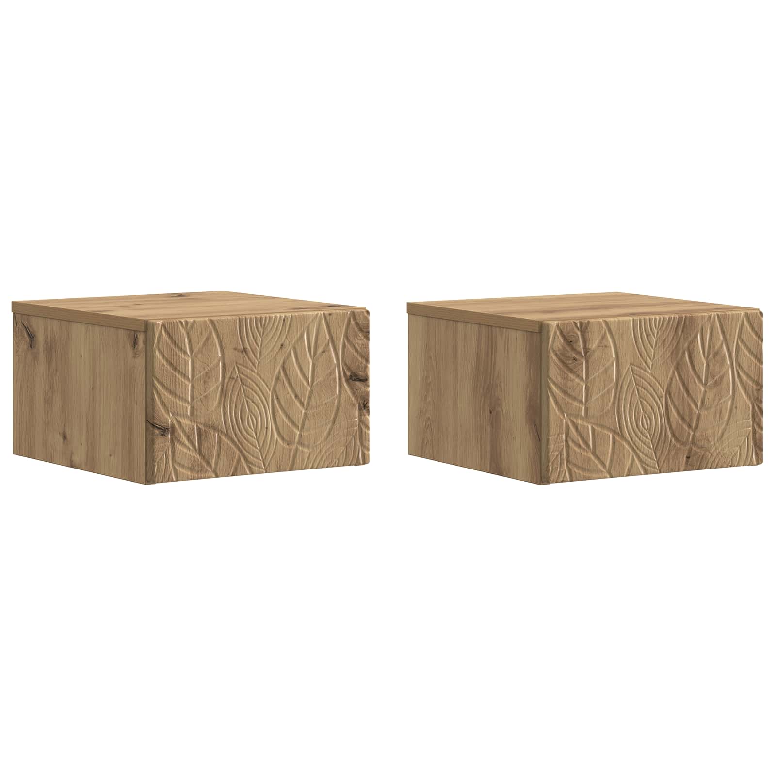 Stolna montirana na zid 2 pcs Hrast artisan 34,5 x 33 x 20 cm