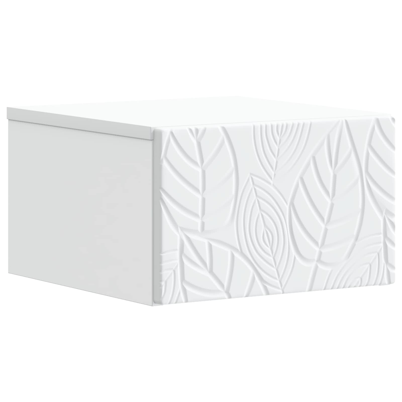 Noćni ormarić za montažu na zid 2 pcs Bijela 49 x 34,5 x 20 cm