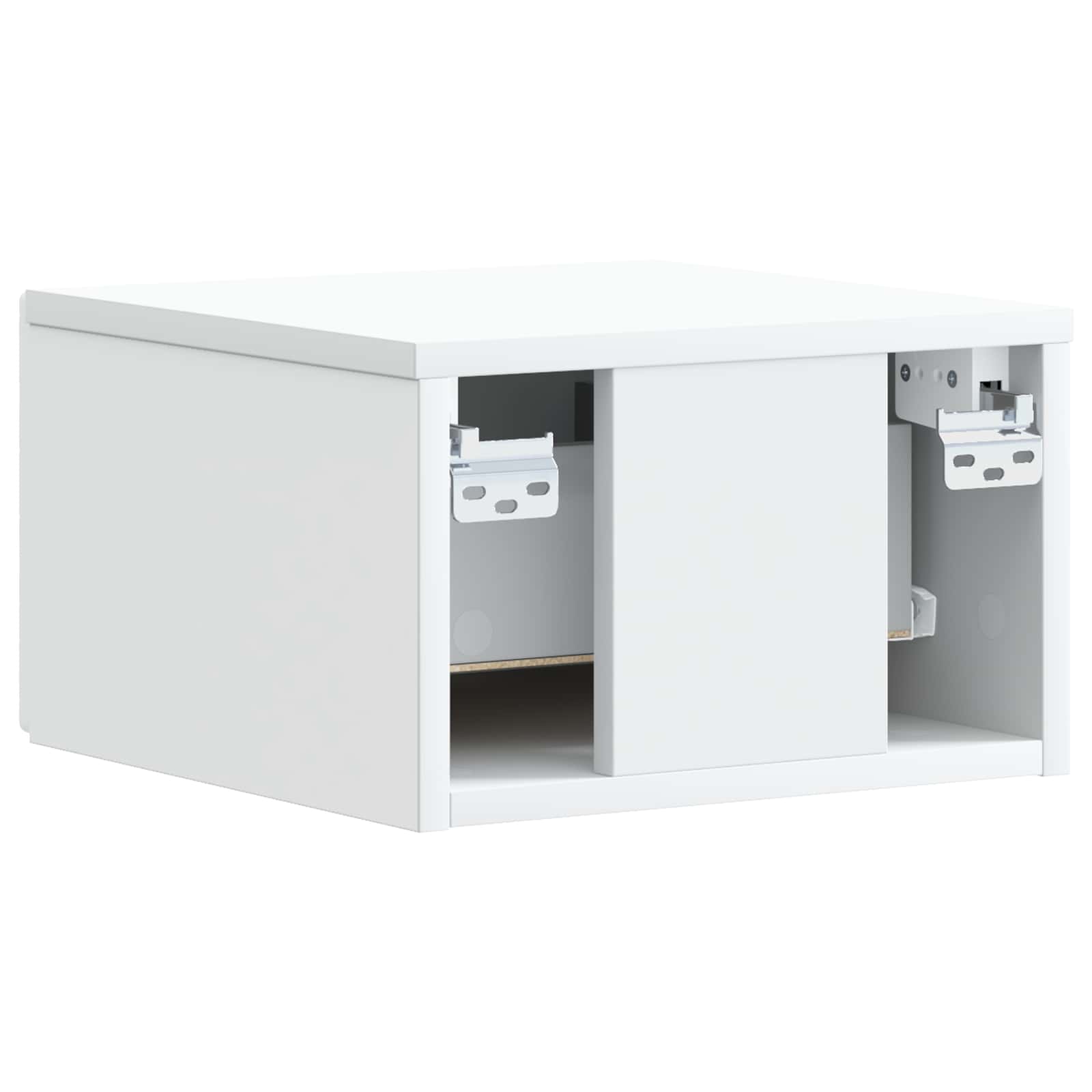 Noćni ormarić za montažu na zid 2 pcs Bijela 49 x 34,5 x 20 cm