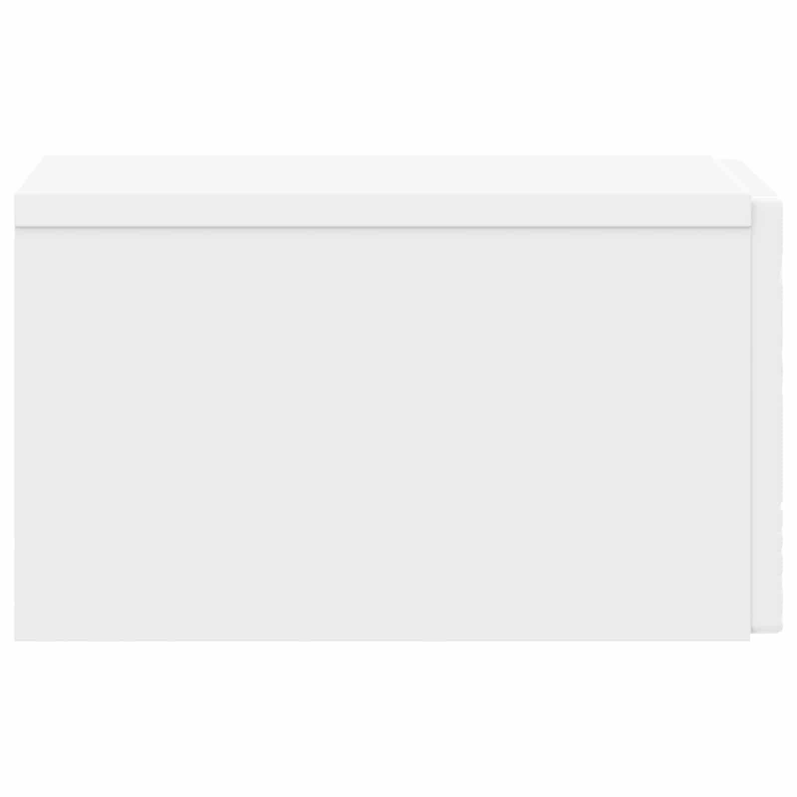 Noćni ormarić za montažu na zid 2 pcs Bijela 49 x 34,5 x 20 cm