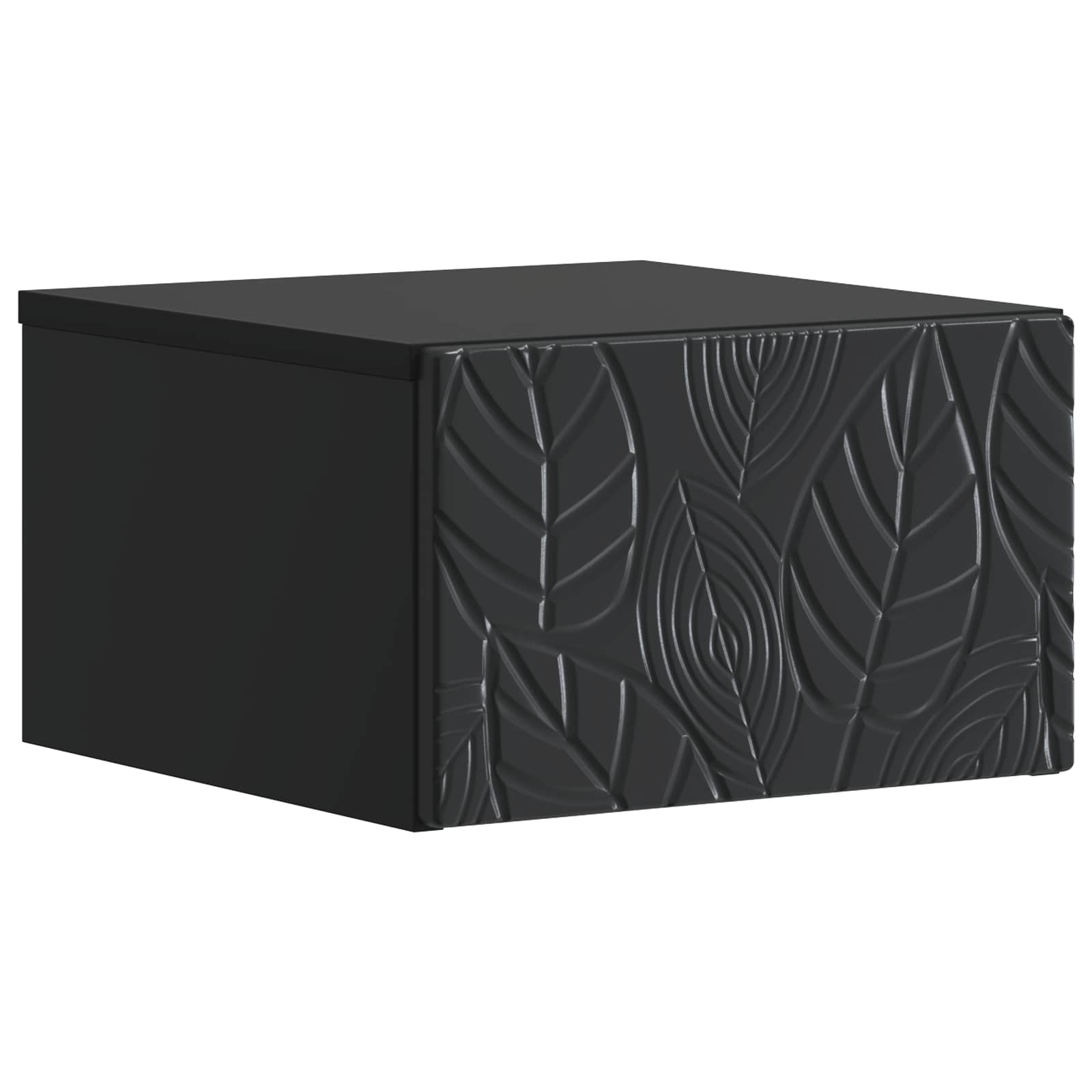 Noćni ormarić za montažu na zid 2 pcs Crna 49 x 34,5 x 20 cm