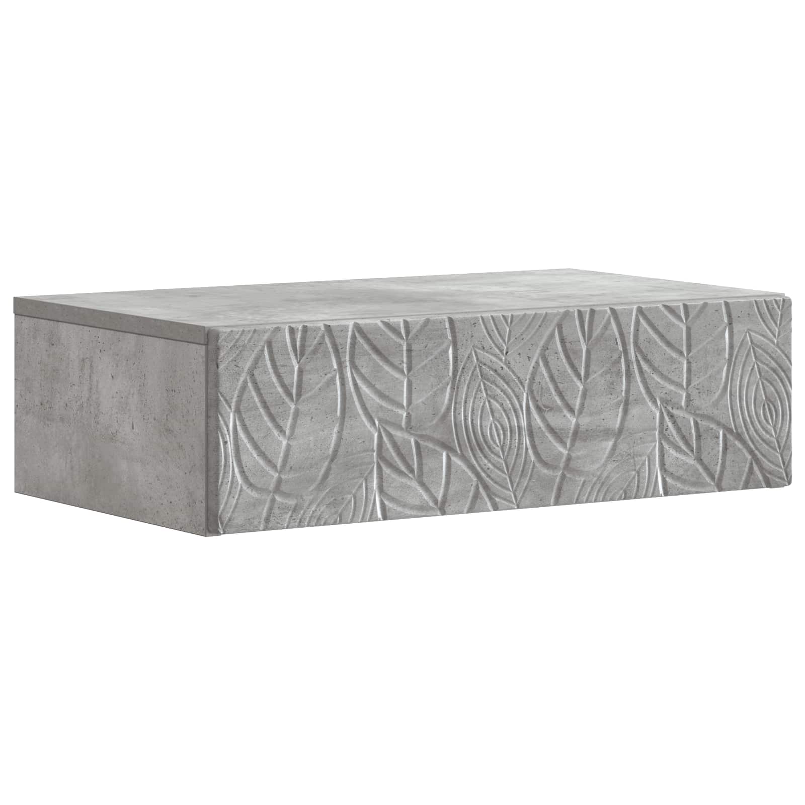 Stolna montirana na zid Betonska siva 59 x 34,5 x 17 cm