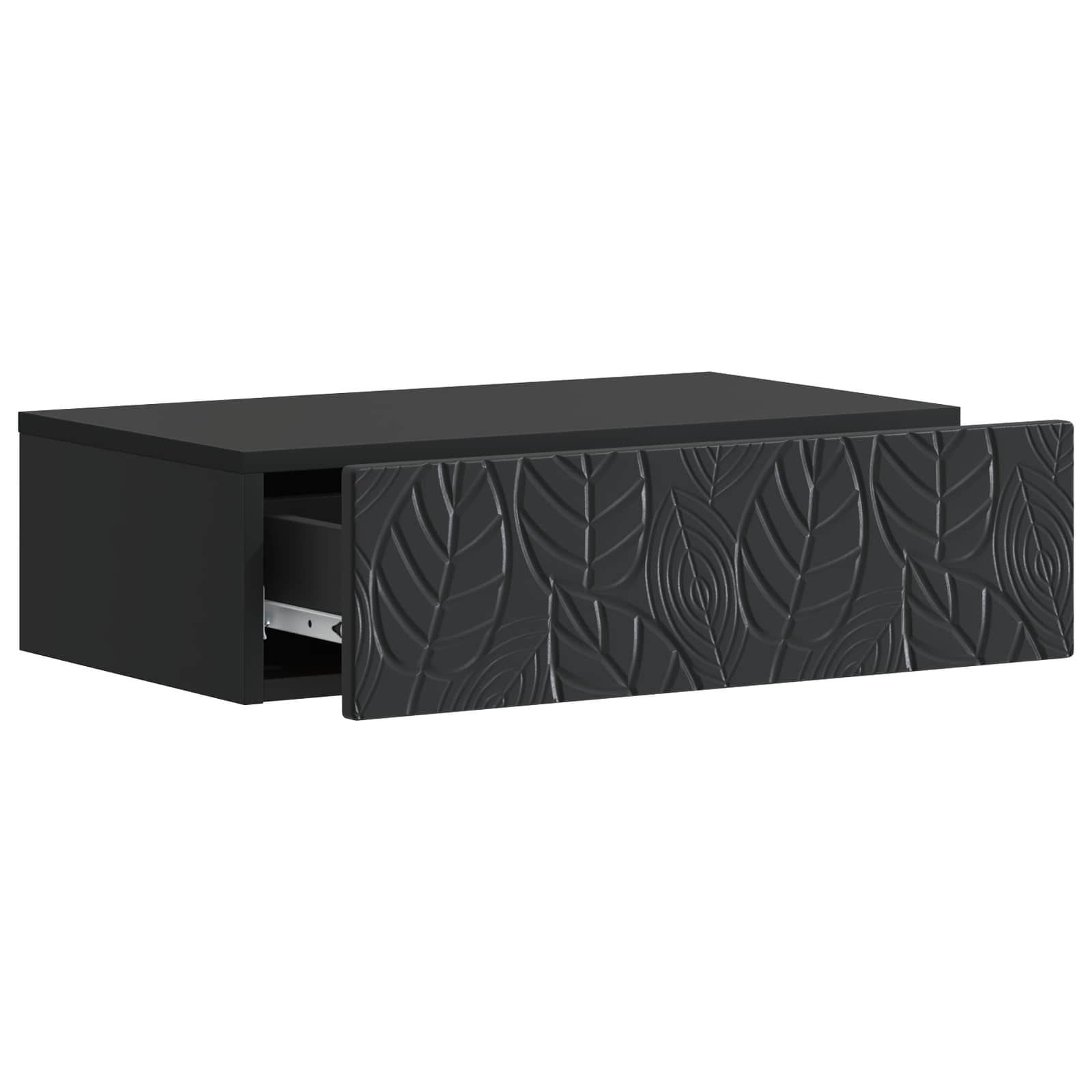 Stolna montirana na zid Crna 87,5 x 34,5 x 17 cm