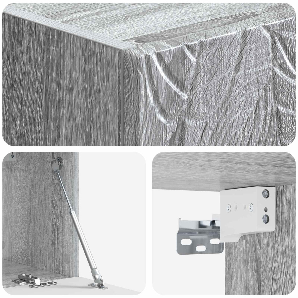 TV ormar za zid 59,5 x 41 x 30 cm Siva Sonoma Konstruirano drvo