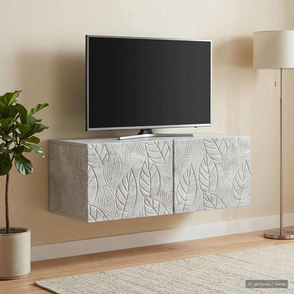 TV ormar za zid 78,5 x 41 x 30 cm Betonska siva