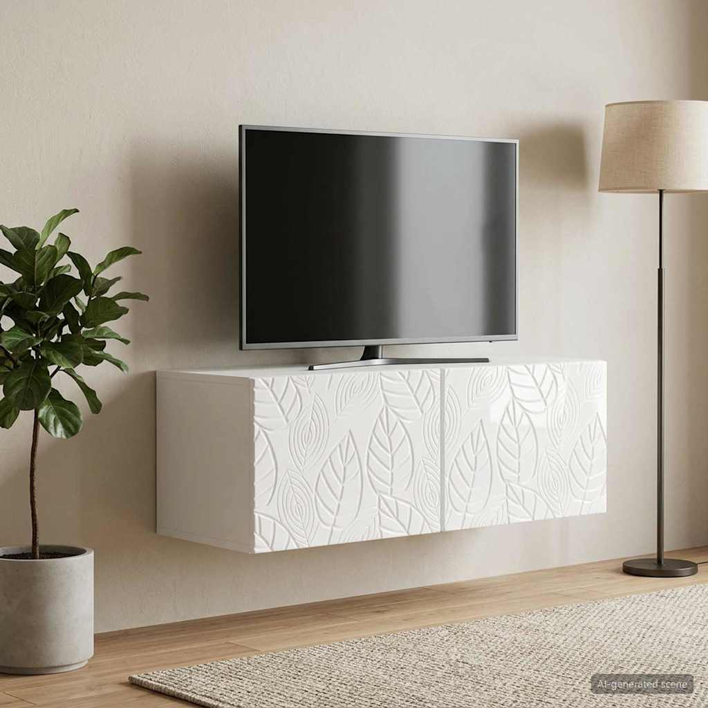 TV ormar za zid 78,5 x 41 x 30 cm Bijela visokog sjaja