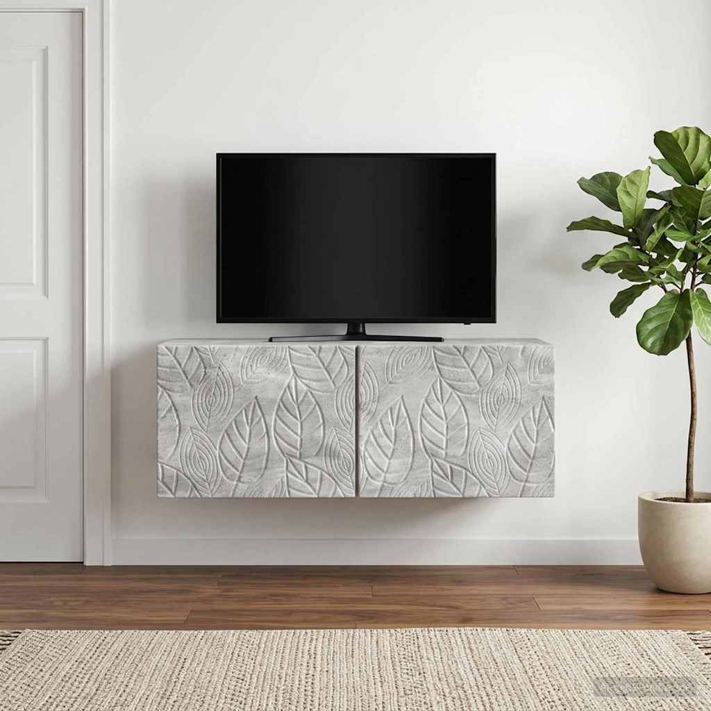 TV ormar za zid 98 x 41 x 30 cm Betonska siva Konstruirano drvo