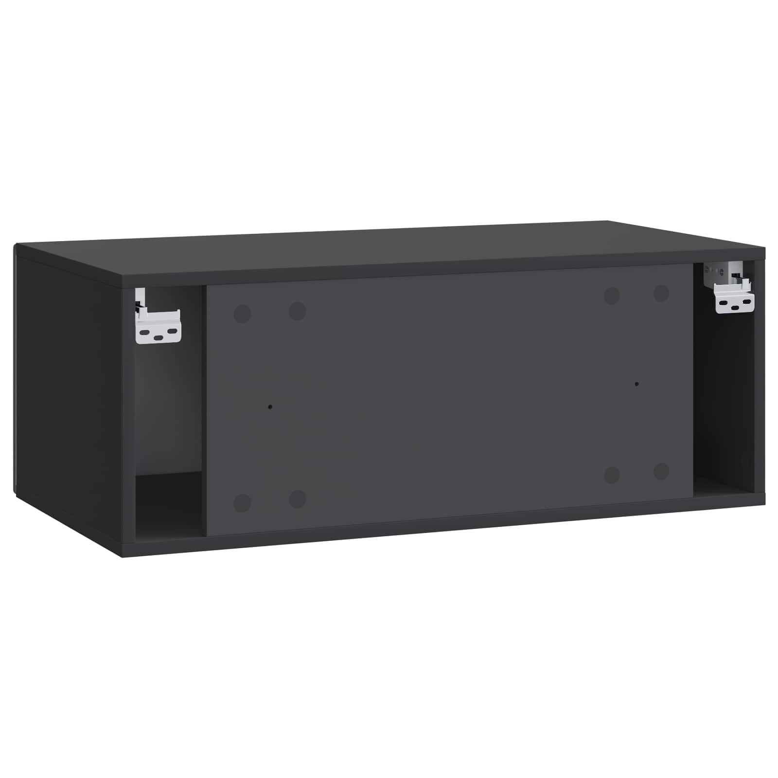 TV ormar za zid 78,5 x 31 cm Crna Konstruirano drvo Zidne