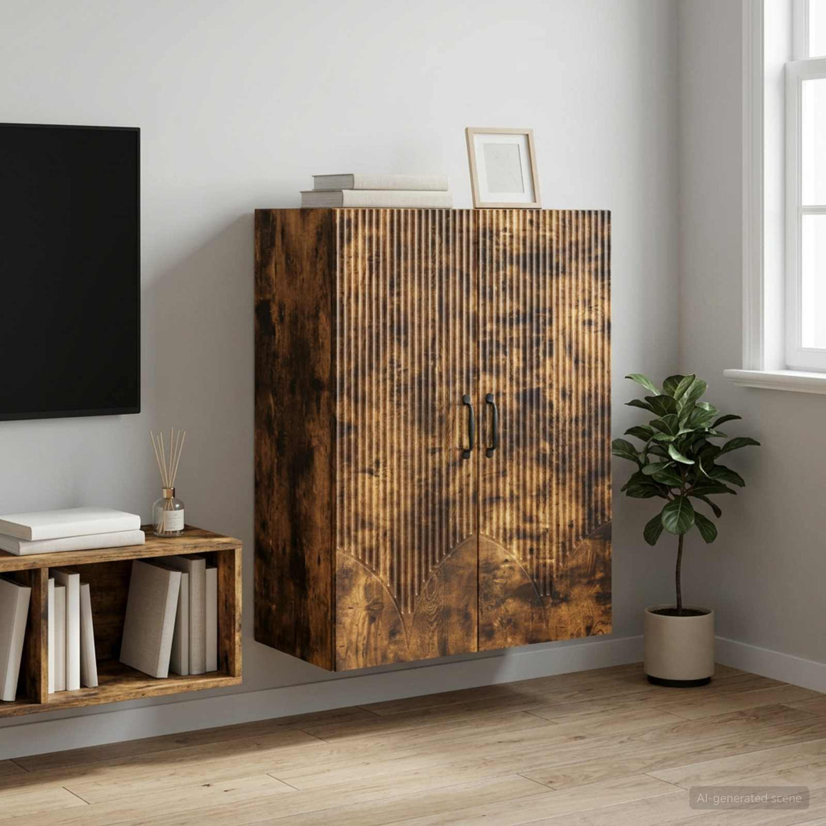 Ormar za montažu na zid 66 x 34,5 x 90 cm Konstruirano drvo