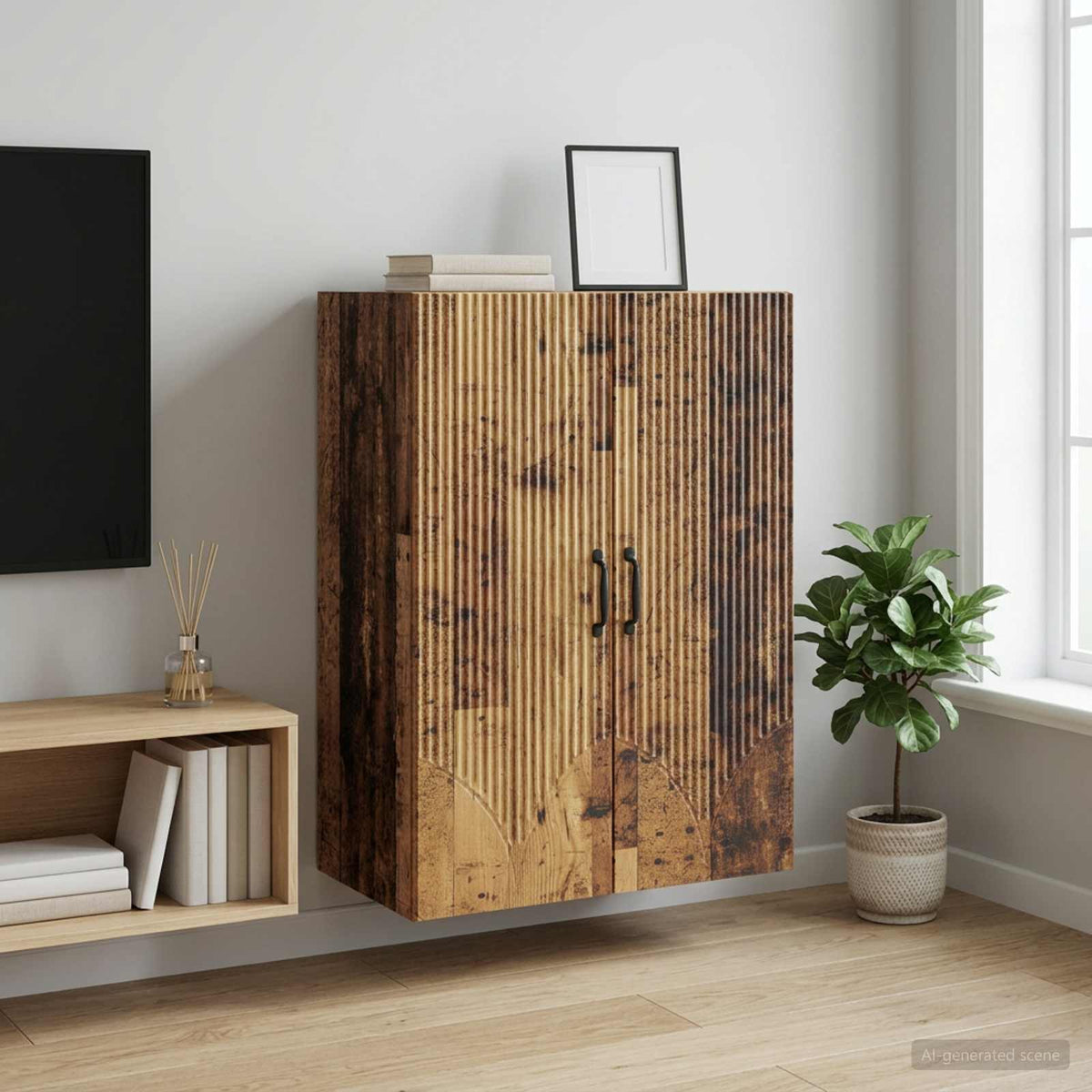 Ormar za montažu na zid 66 x 34,5 x 90 cm Konstruirano drvo