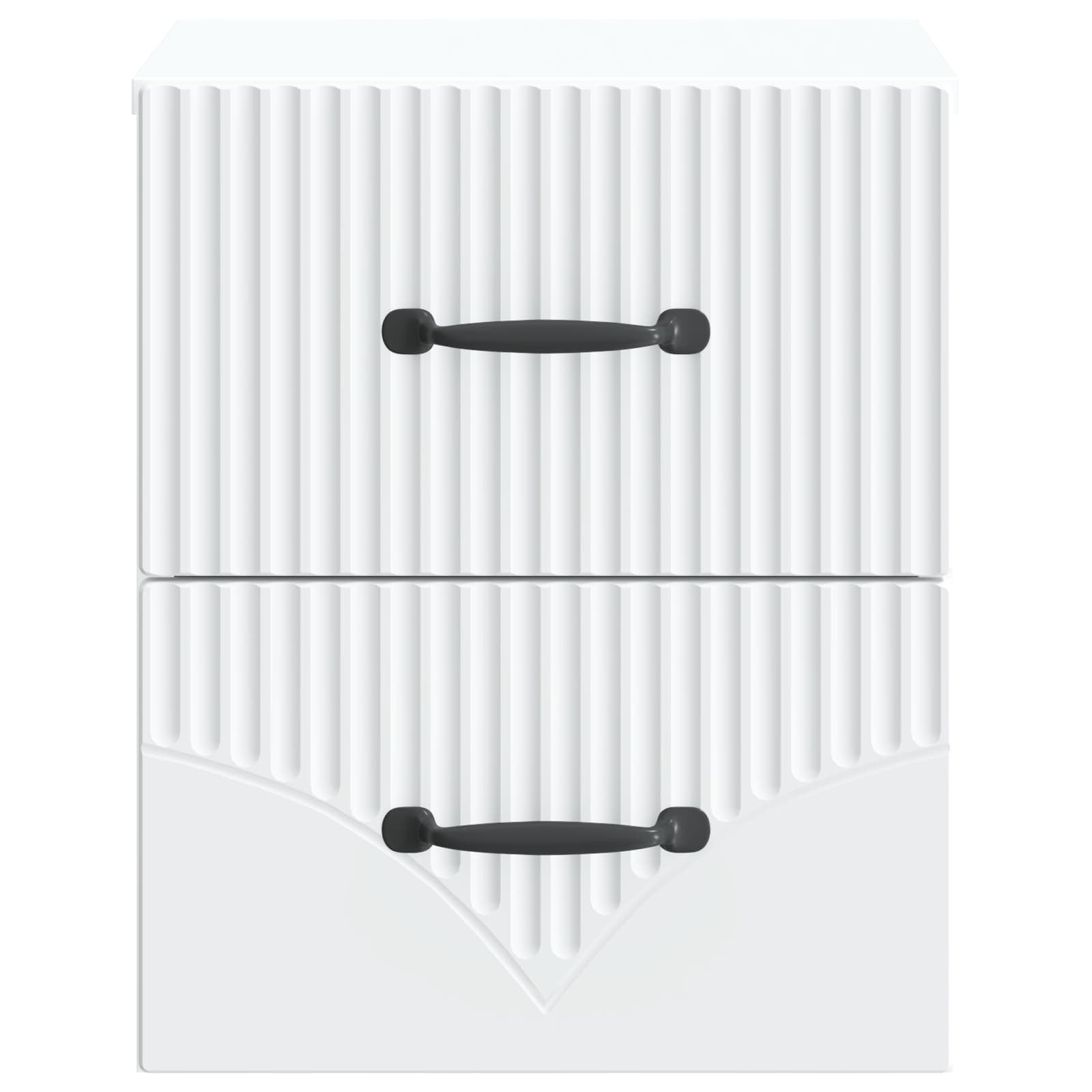 Noćni ormarić za montažu na zid 2 pcs Bijela 34,5 x 33 x 40 cm