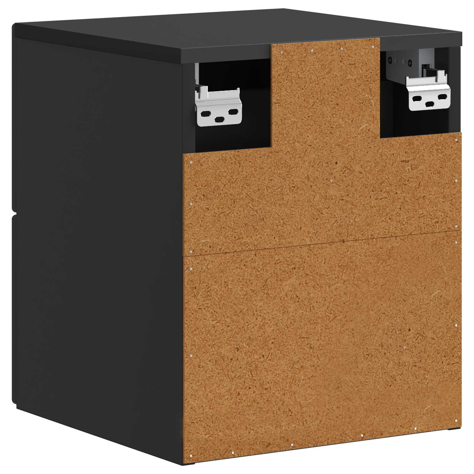 Noćni ormarić za montažu na zid 2 pcs Crna 34,5 x 33 x 40 cm