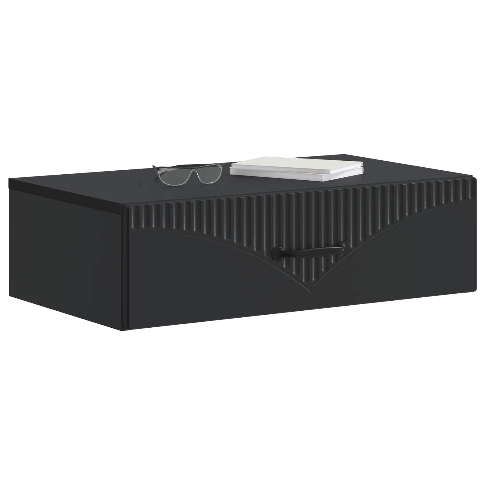 Stolna montirana na zid Crna 59 x 34,5 x 17 cm