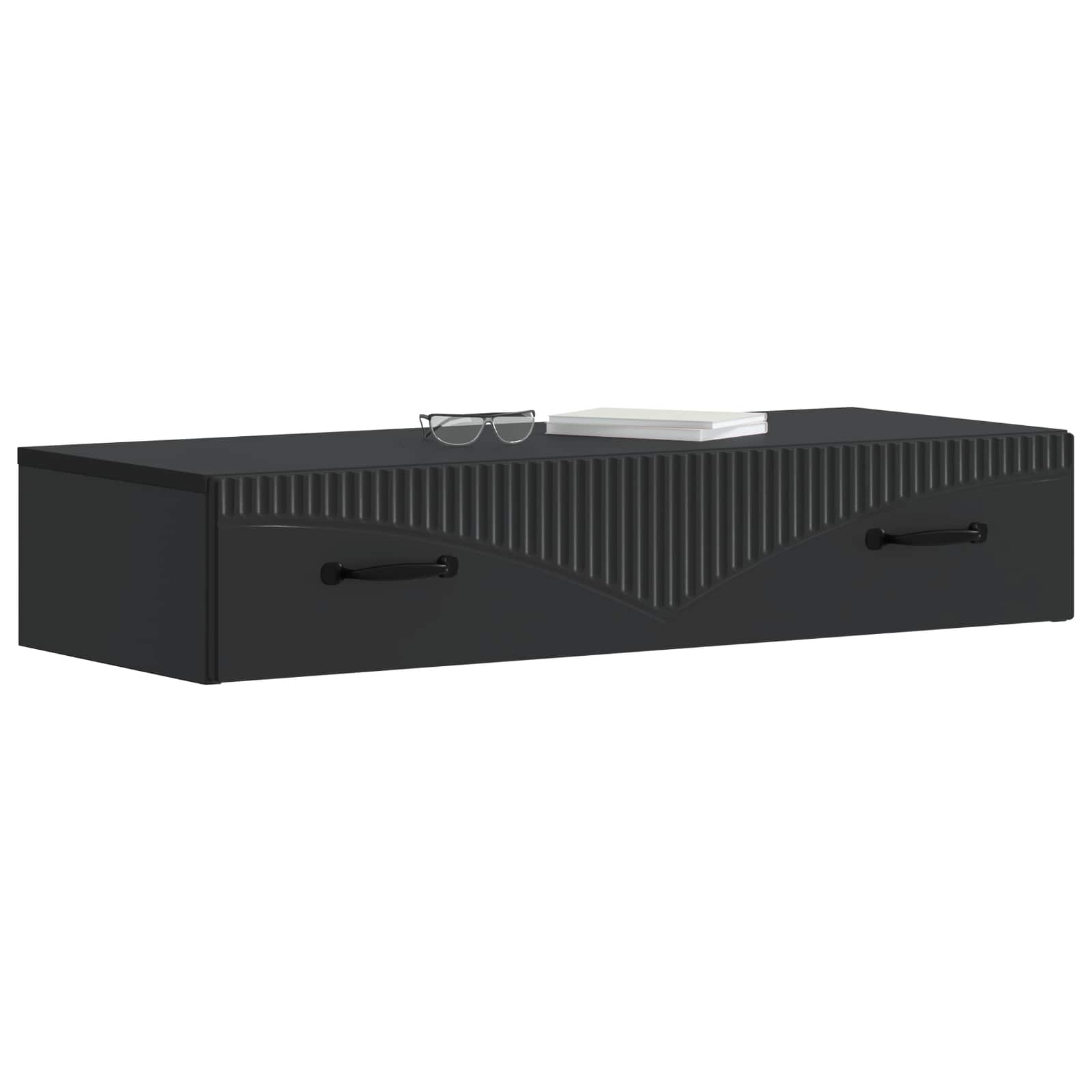 Stolna montirana na zid Crna 87,5 x 34,5 x 17 cm