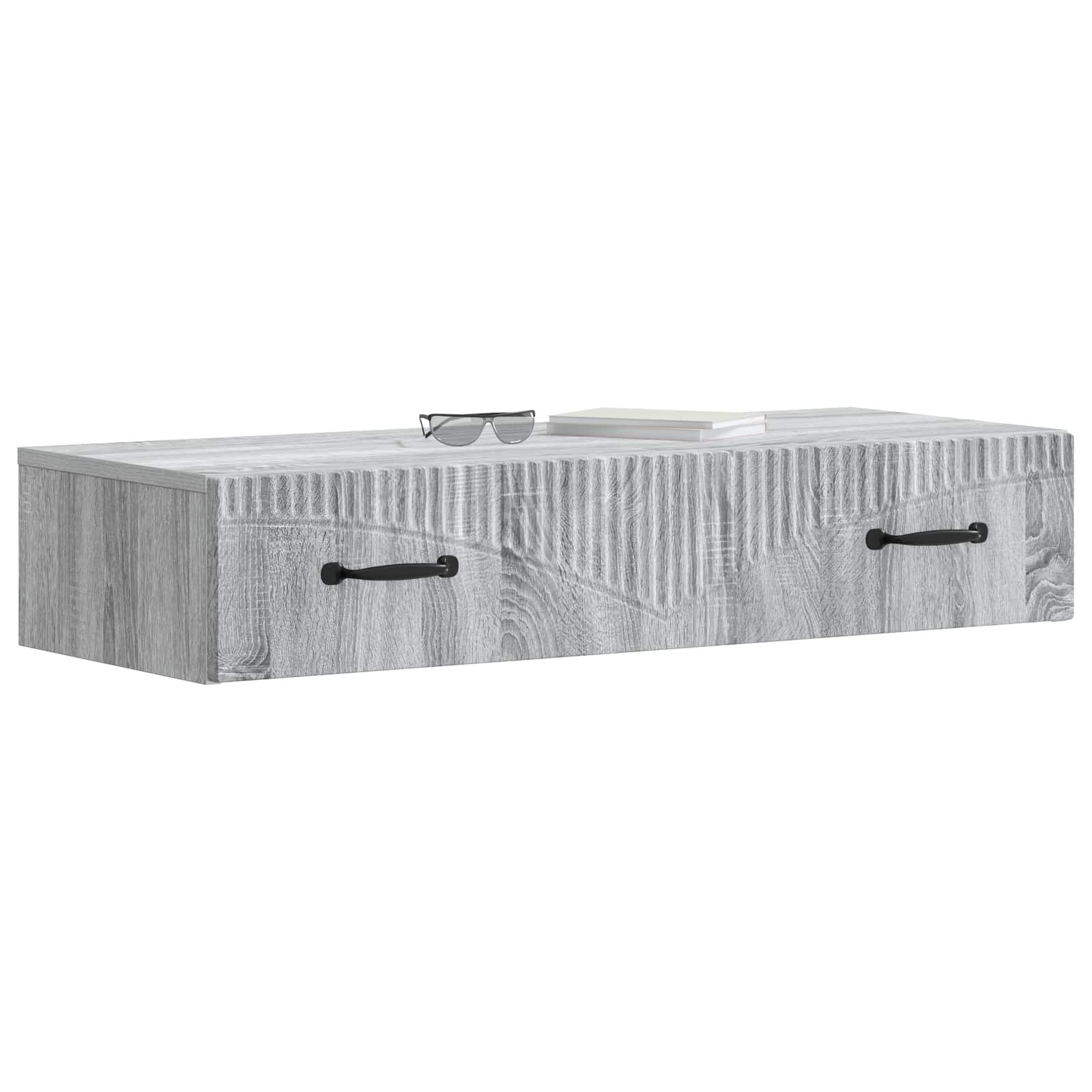 Stolna montirana na zid Siva sonoma 87,5 x 34,5 x 17 cm