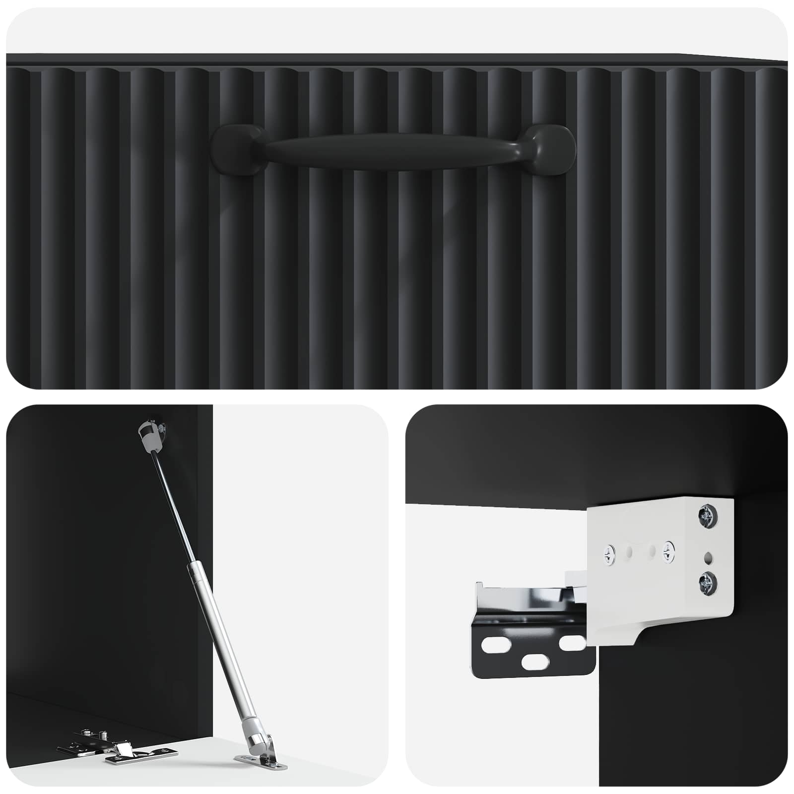TV ormar za zid Zidne Crna 59,5 x 41 x 30 cm Konstruirano drvo