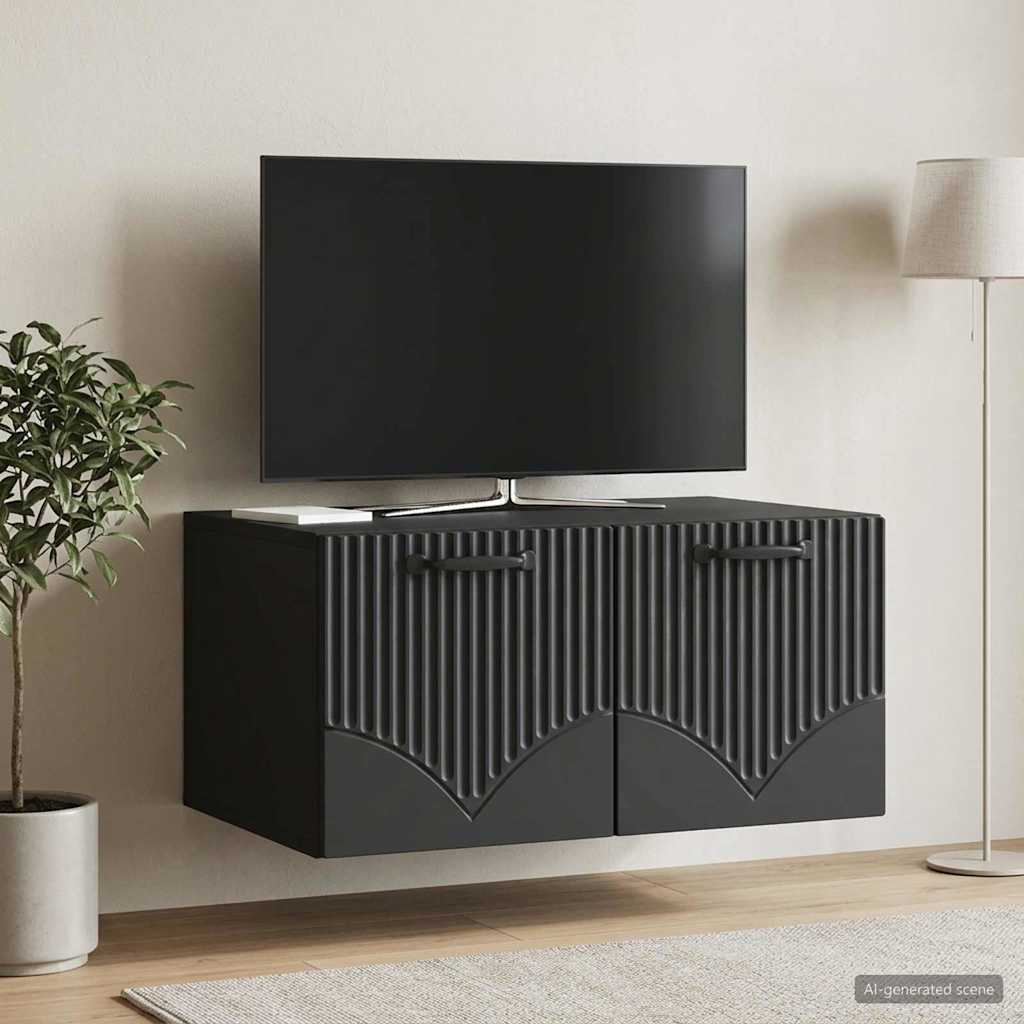 TV ormar za zid Zidne Crna 59,5 x 41 x 30 cm Konstruirano drvo