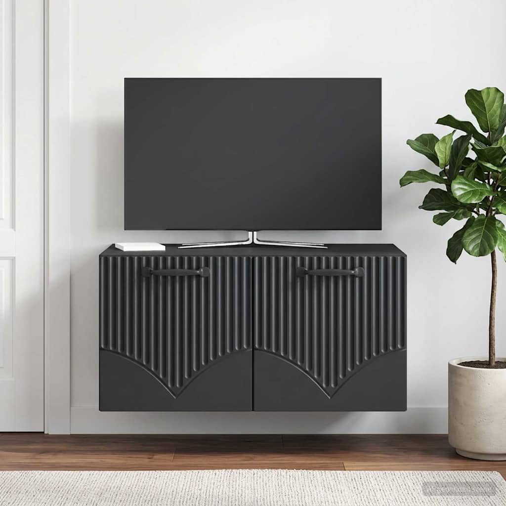 TV ormar za zid Zidne Crna 59,5 x 41 x 30 cm Konstruirano drvo