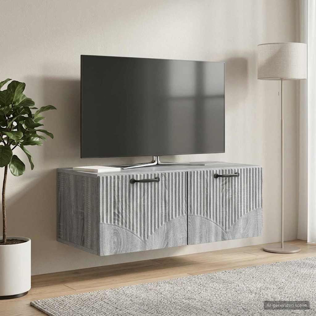 TV ormar za zid Siva sonoma 78,5 x 41 x 30 cm Konstruirano drvo