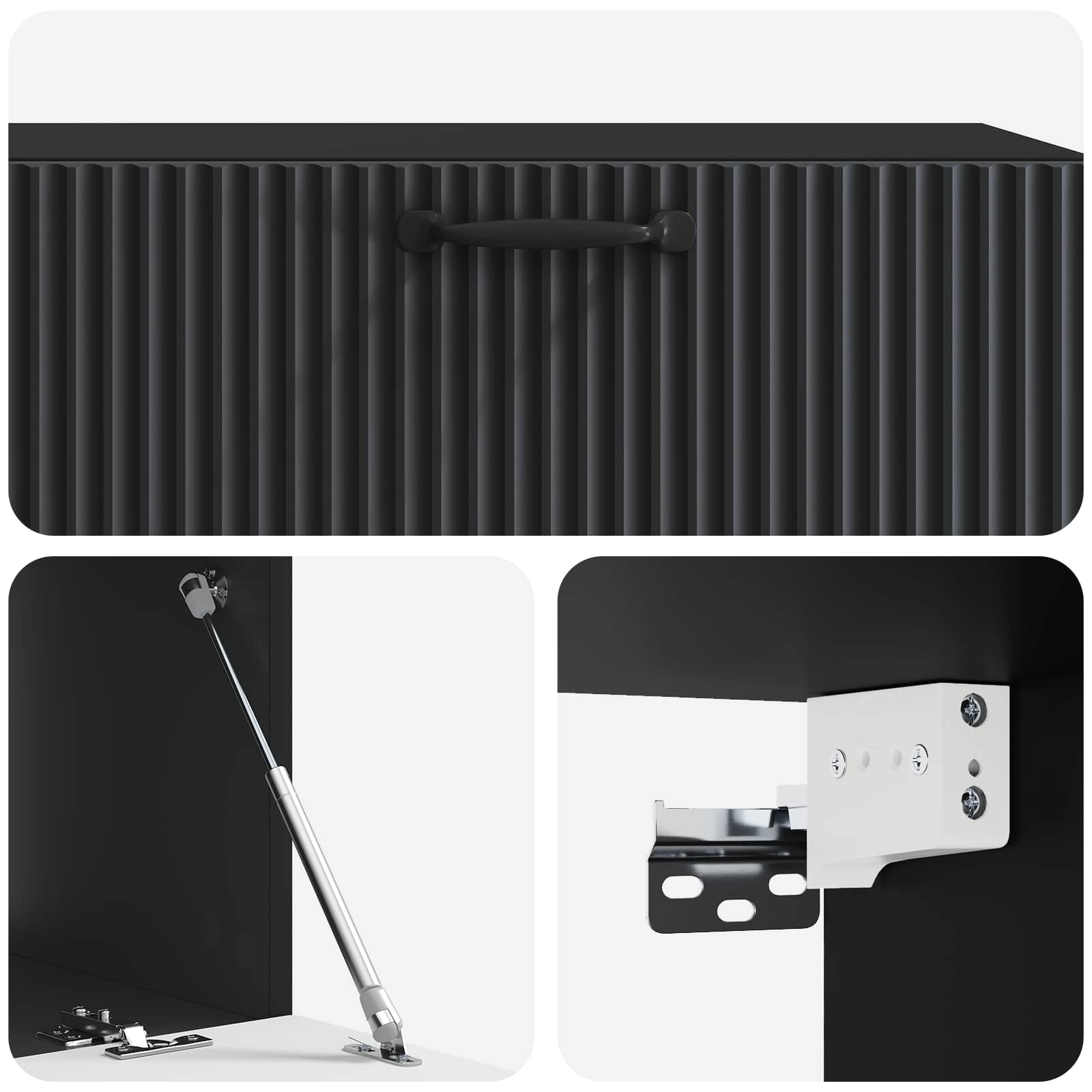 TV ormar za zid Zidne Crna 98 x 41 x 30 cm Konstruirano drvo