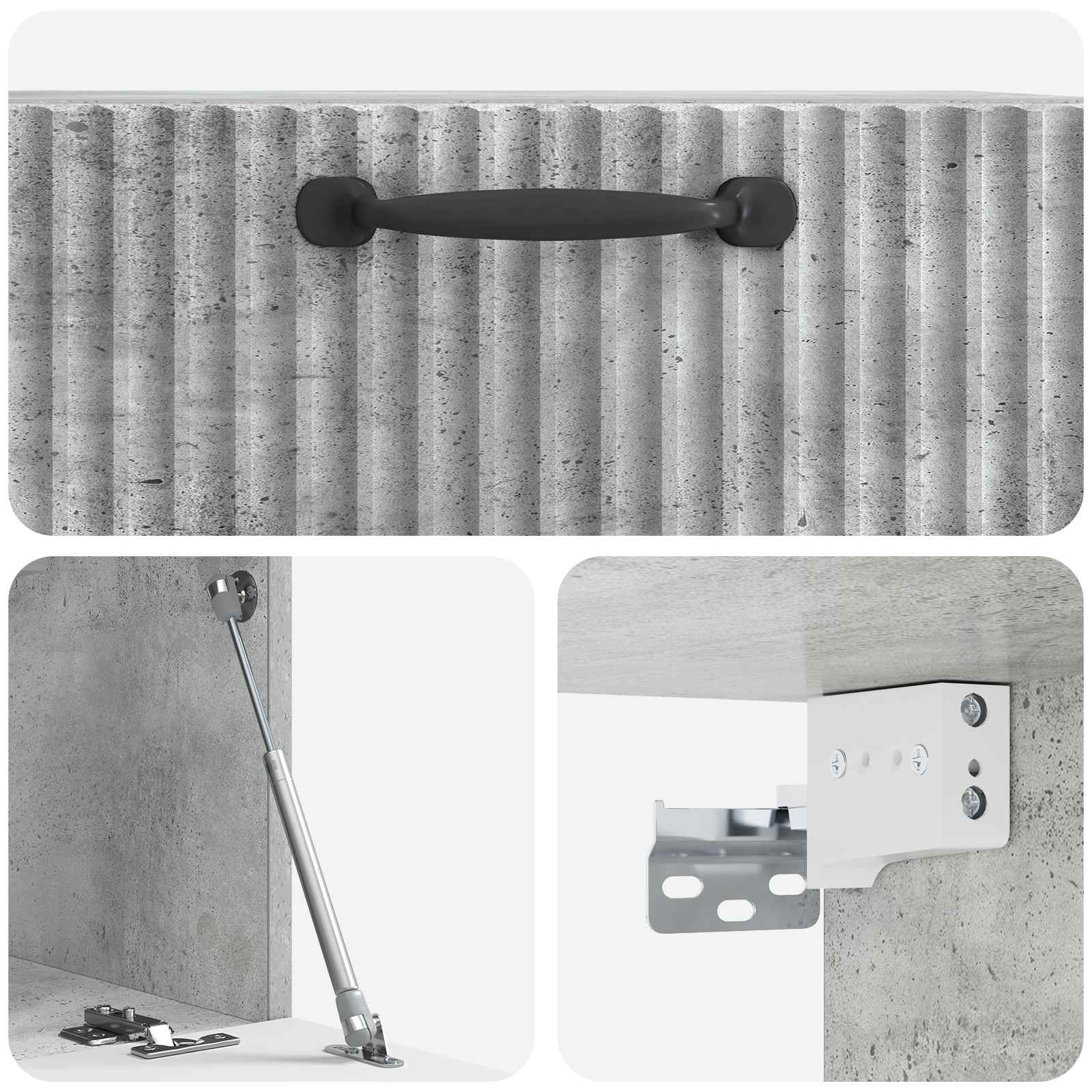 TV ormar za zid Zidne Betonska siva 59,5 x 31 x 30 cm