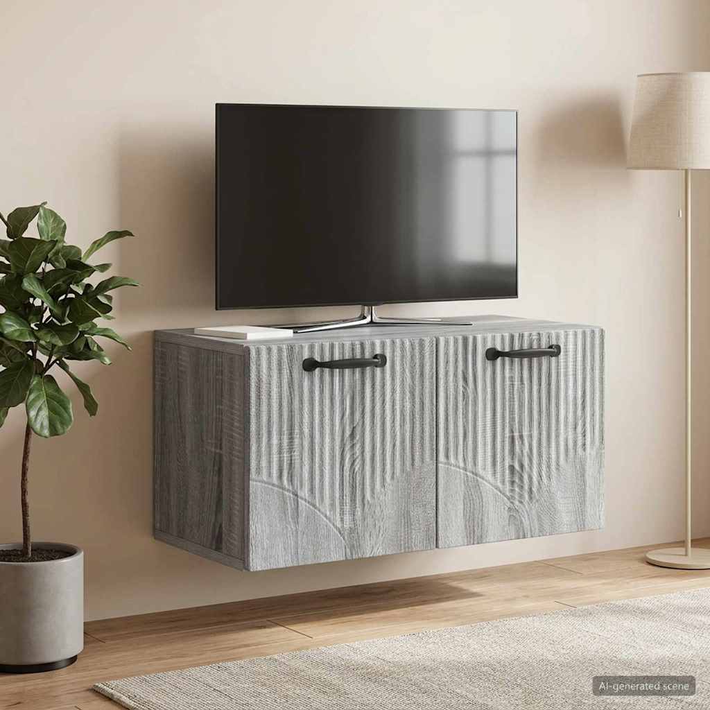 TV ormar za zid Siva sonoma 59,5 x 31 x 30 cm Konstruirano drvo