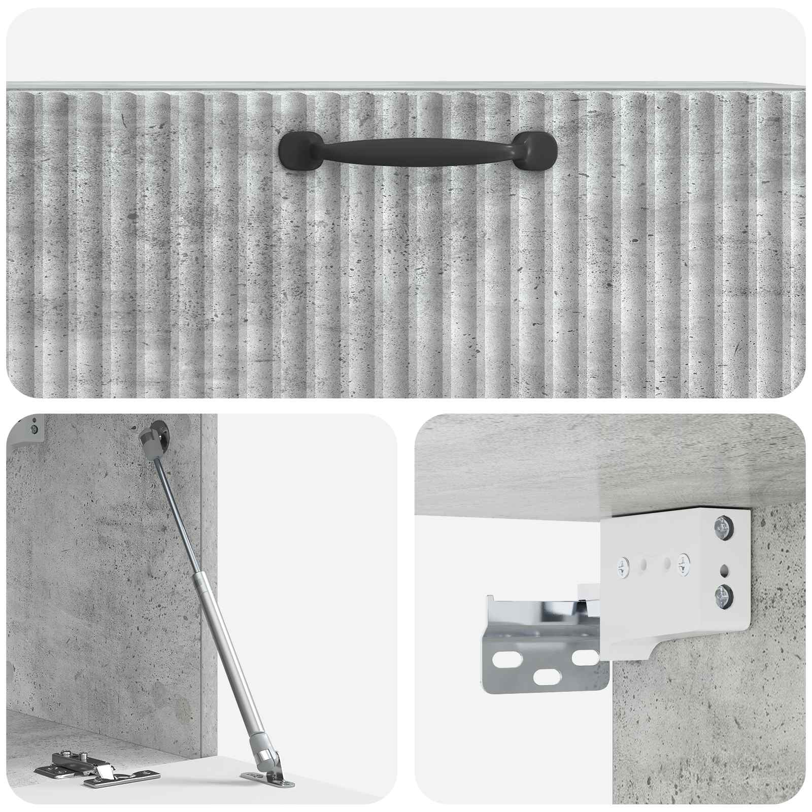 TV ormar za zid Zidne Betonska siva 78,5 x 31 x 30 cm